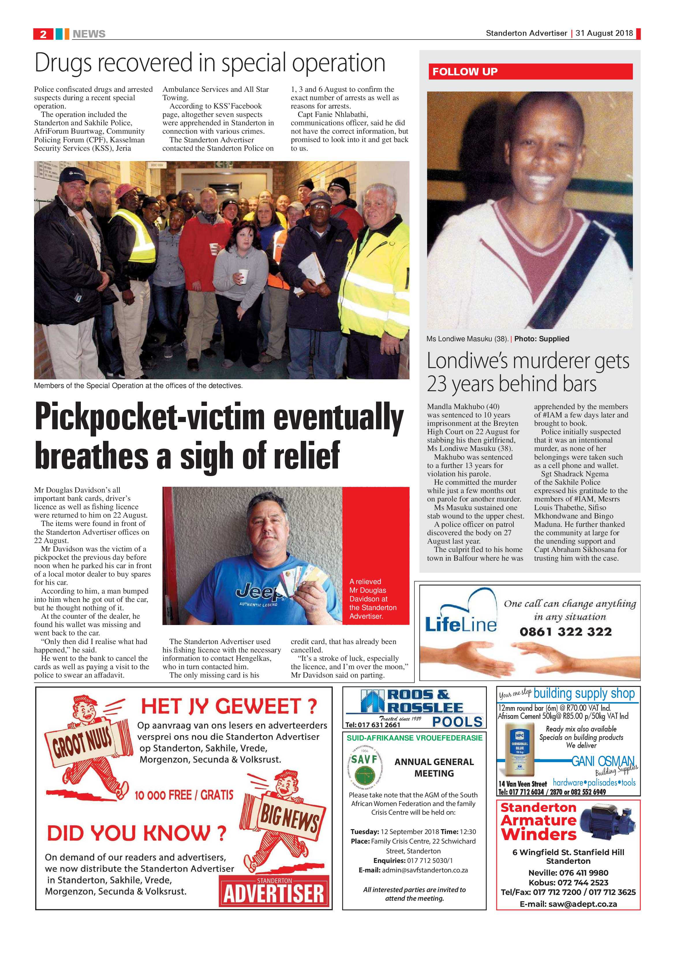 Standerton Advertiser 31 August 2018 page 2