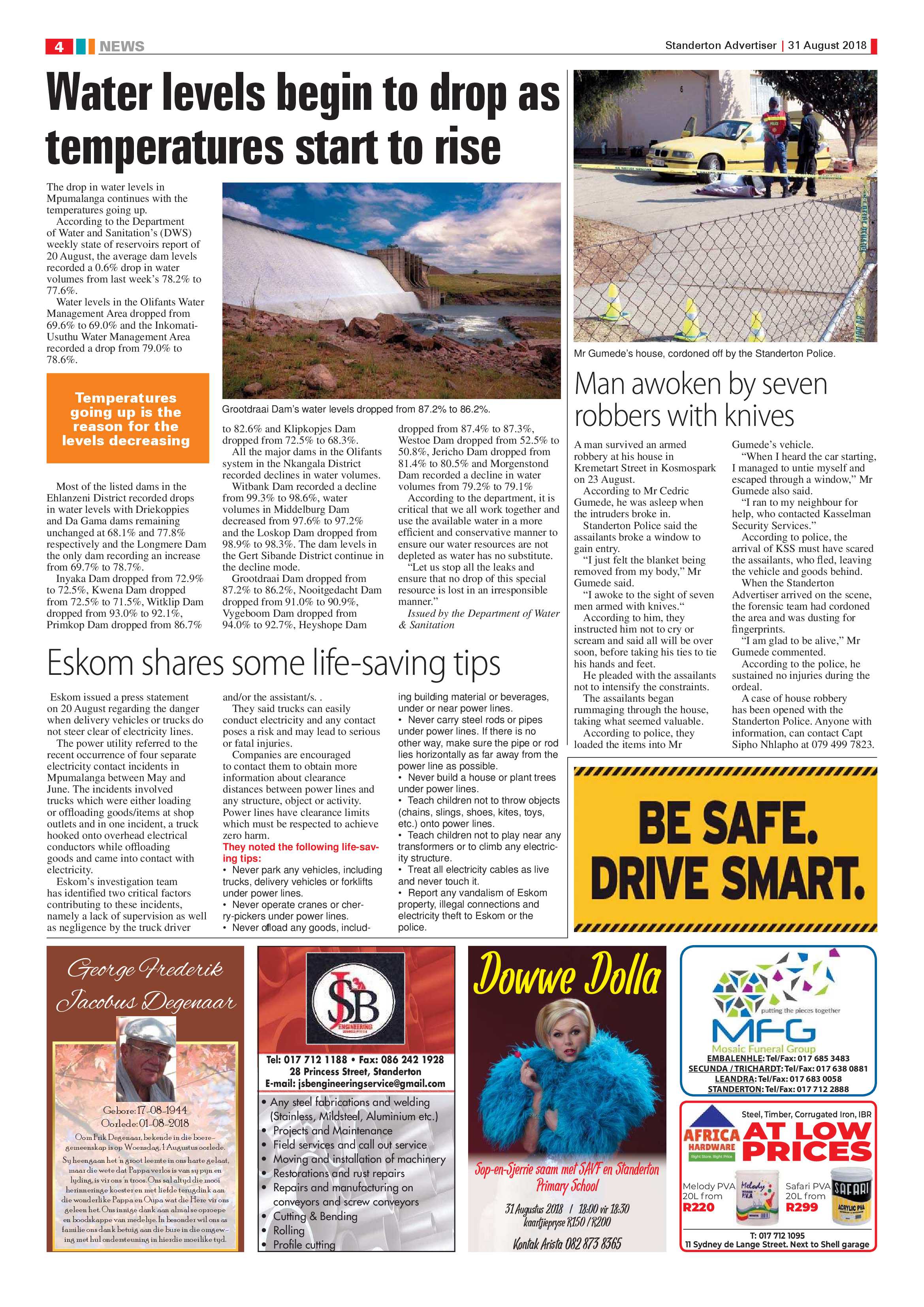 Standerton Advertiser 31 August 2018 page 4