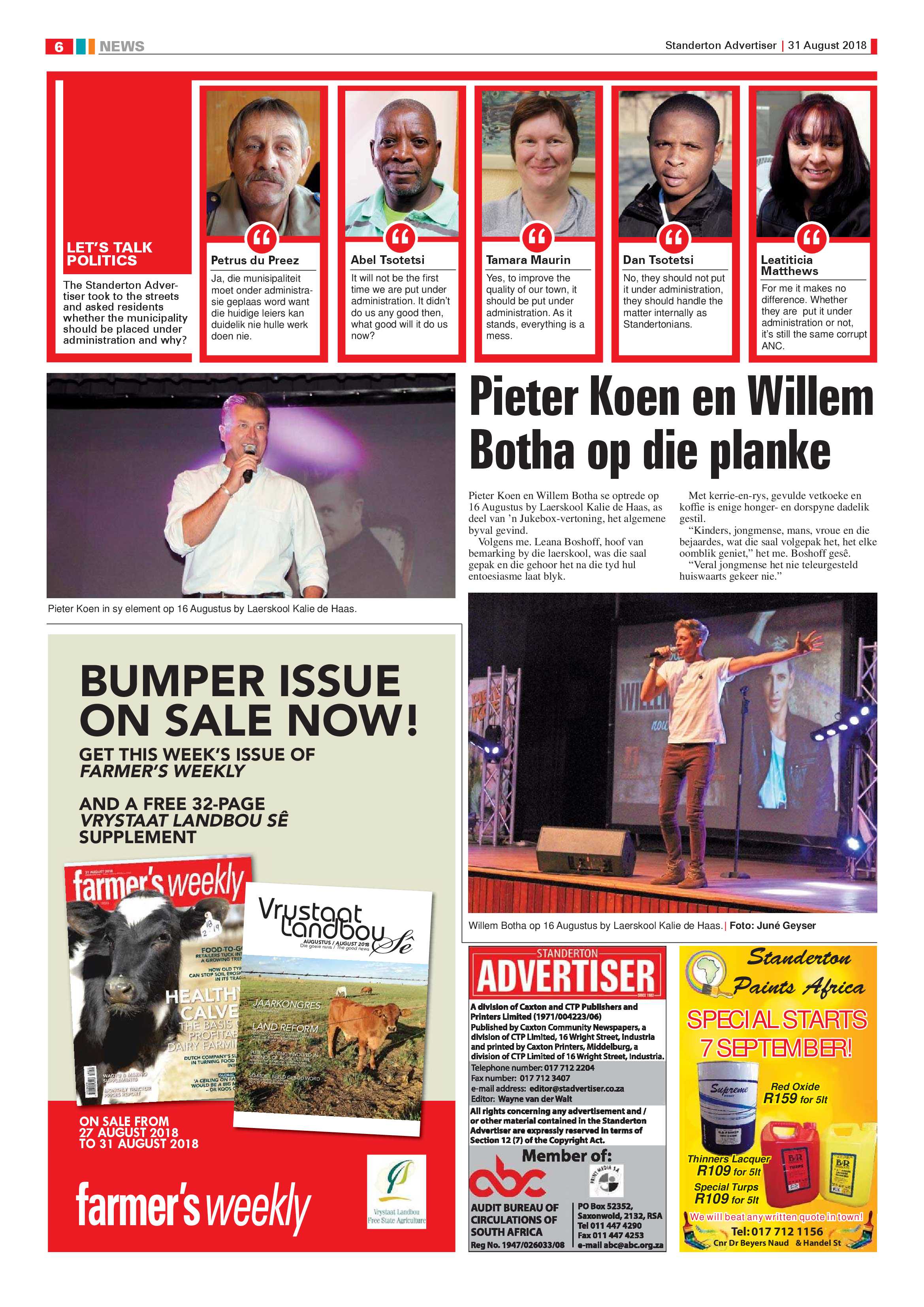 Standerton Advertiser 31 August 2018 page 6