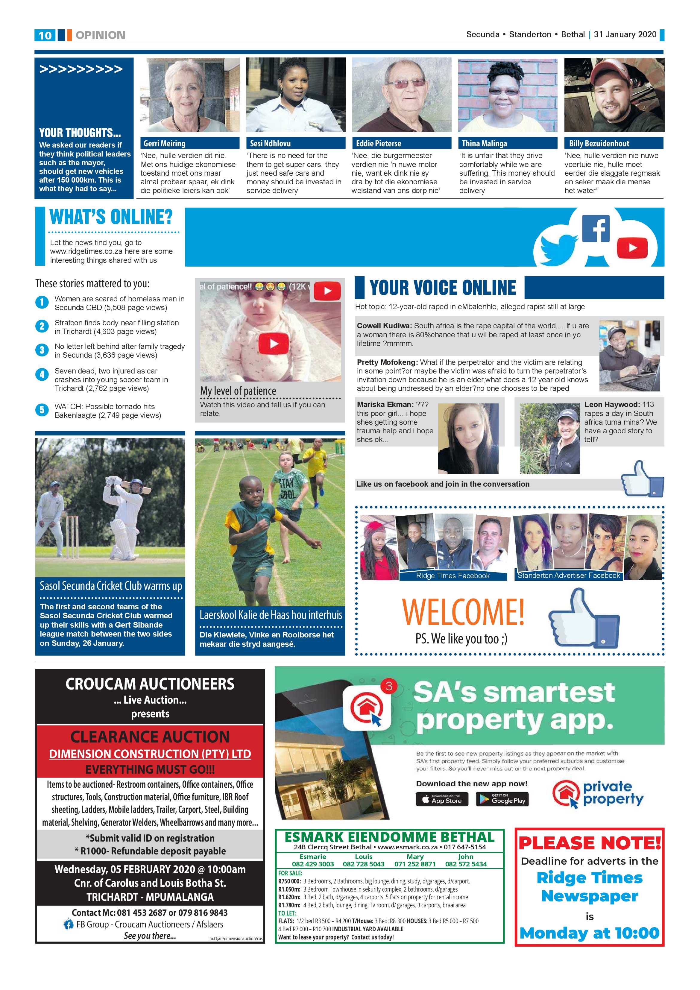 Standerton Advertiser 31 January 2020 page 10