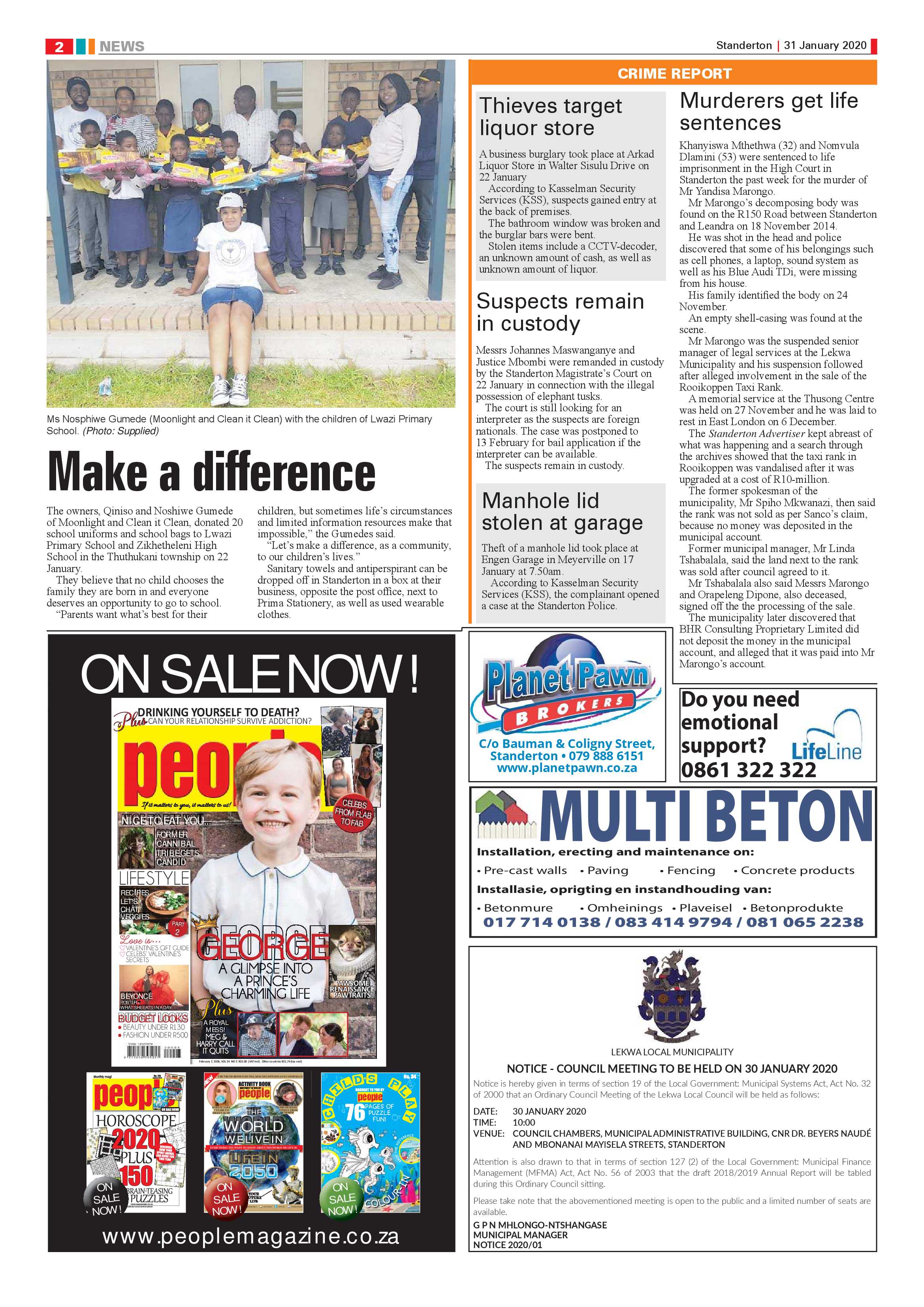 Standerton Advertiser 31 January 2020 page 2