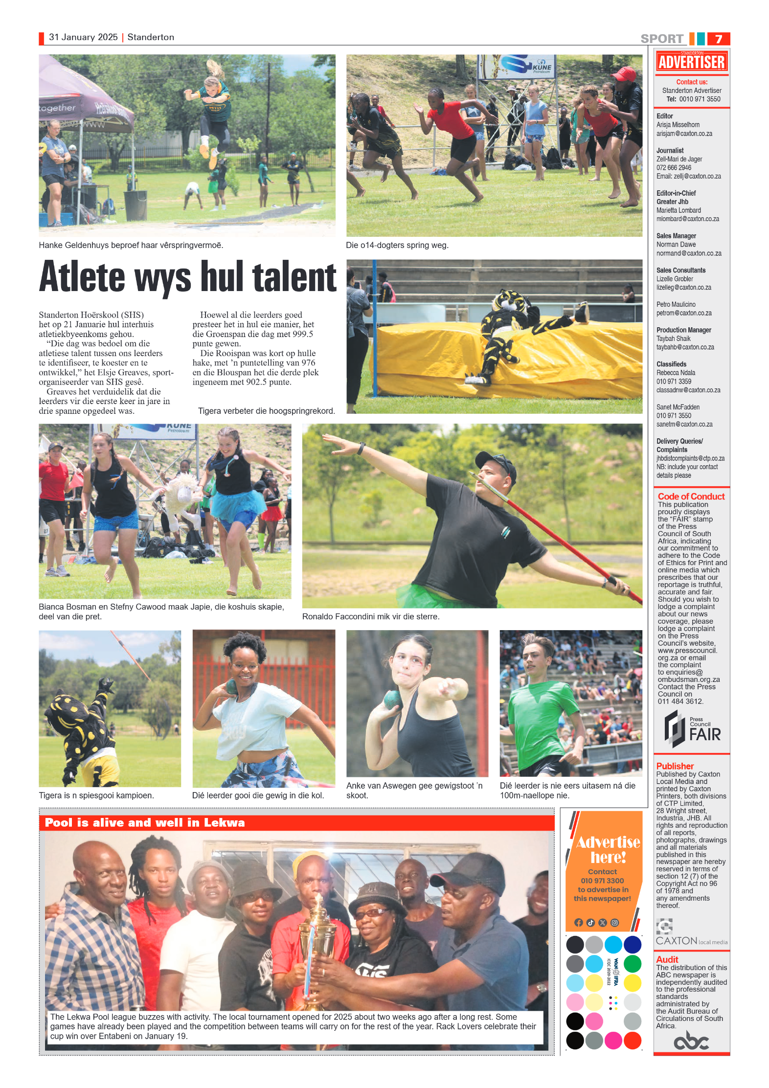 Standerton Advertiser 31 January 2025 page 7