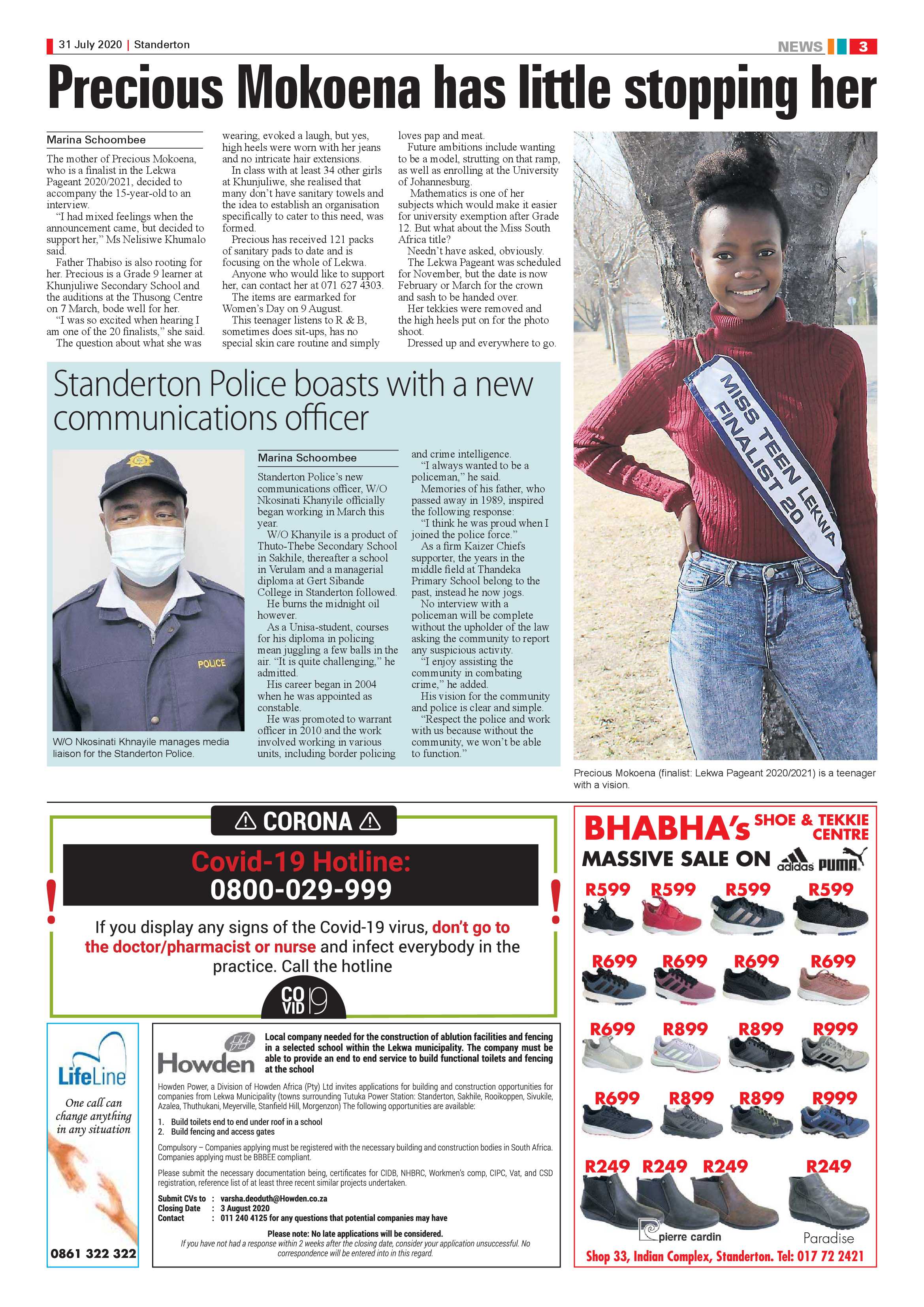 Standerton Advertiser 31 July 2020 page 3
