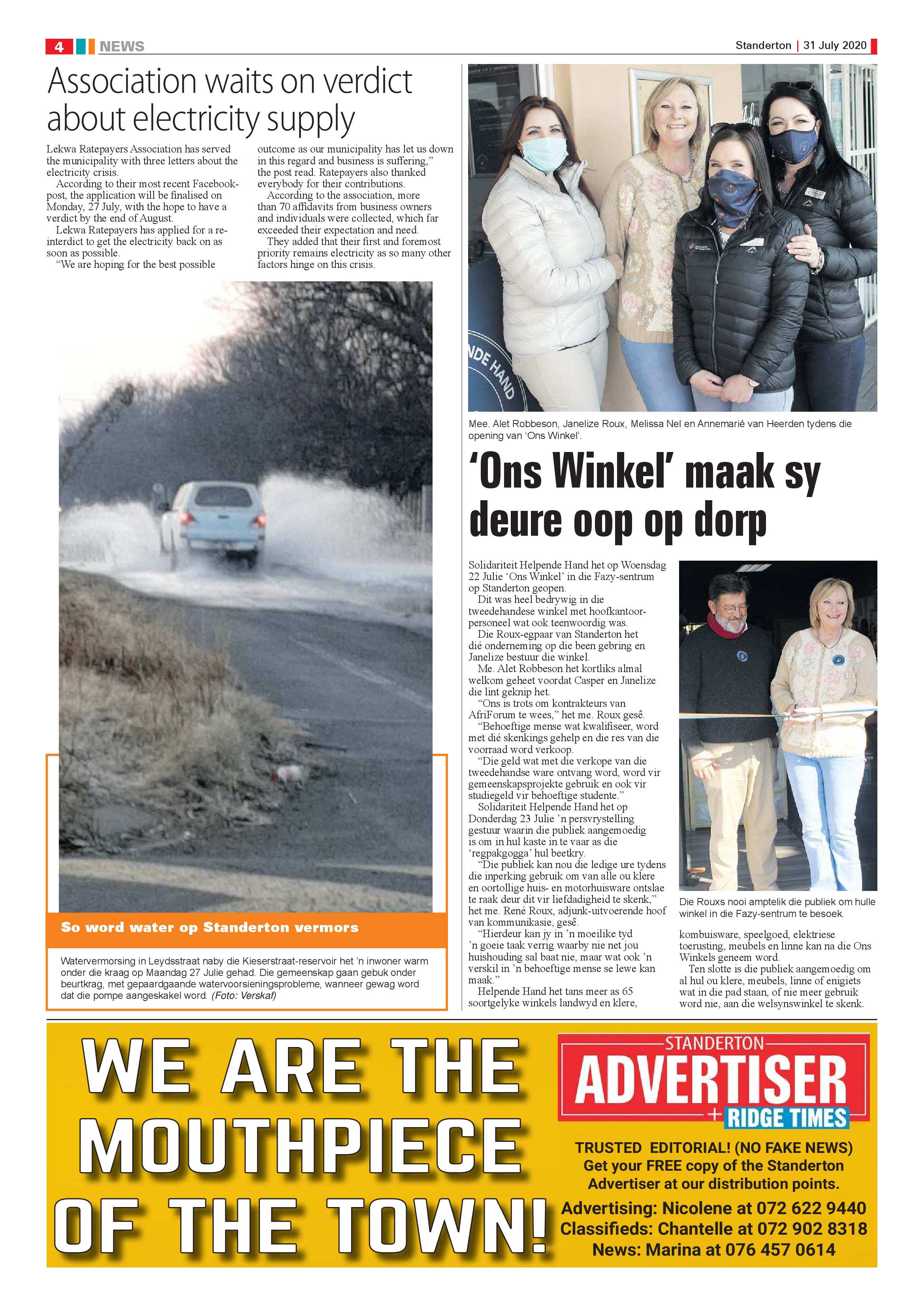 Standerton Advertiser 31 July 2020 page 4