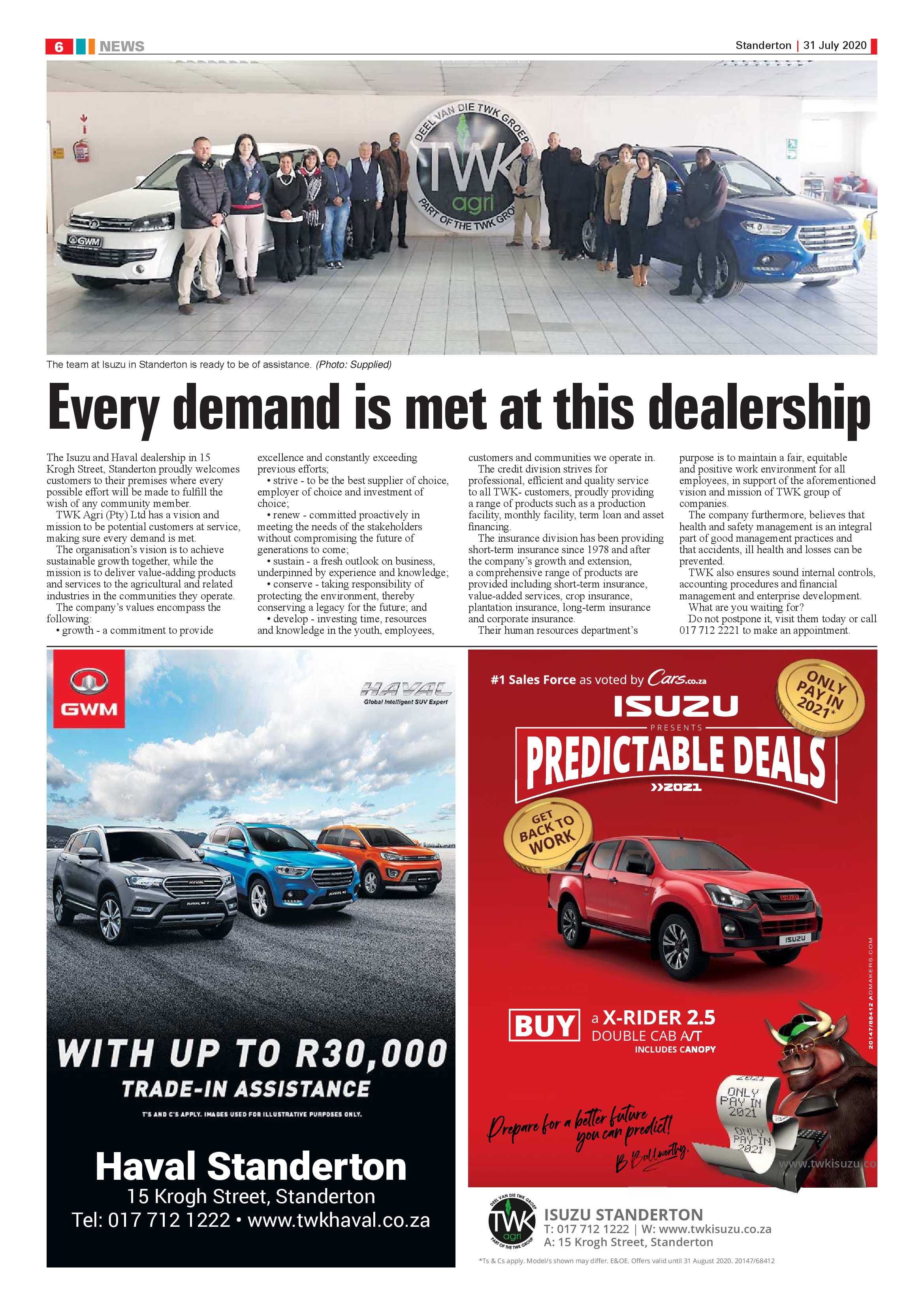 Standerton Advertiser 31 July 2020 page 6