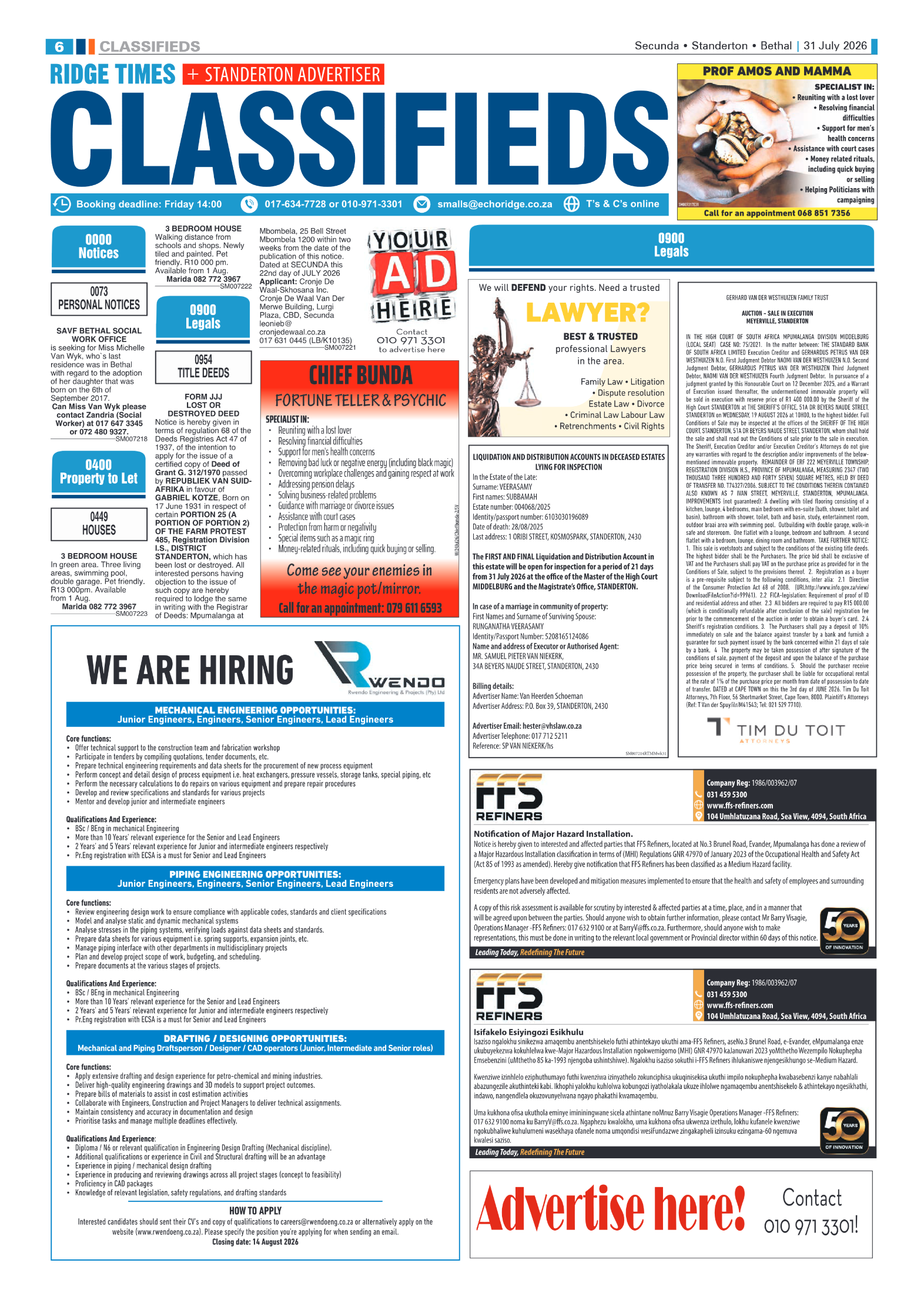 Standerton Advertiser 31 July 2026 page 6