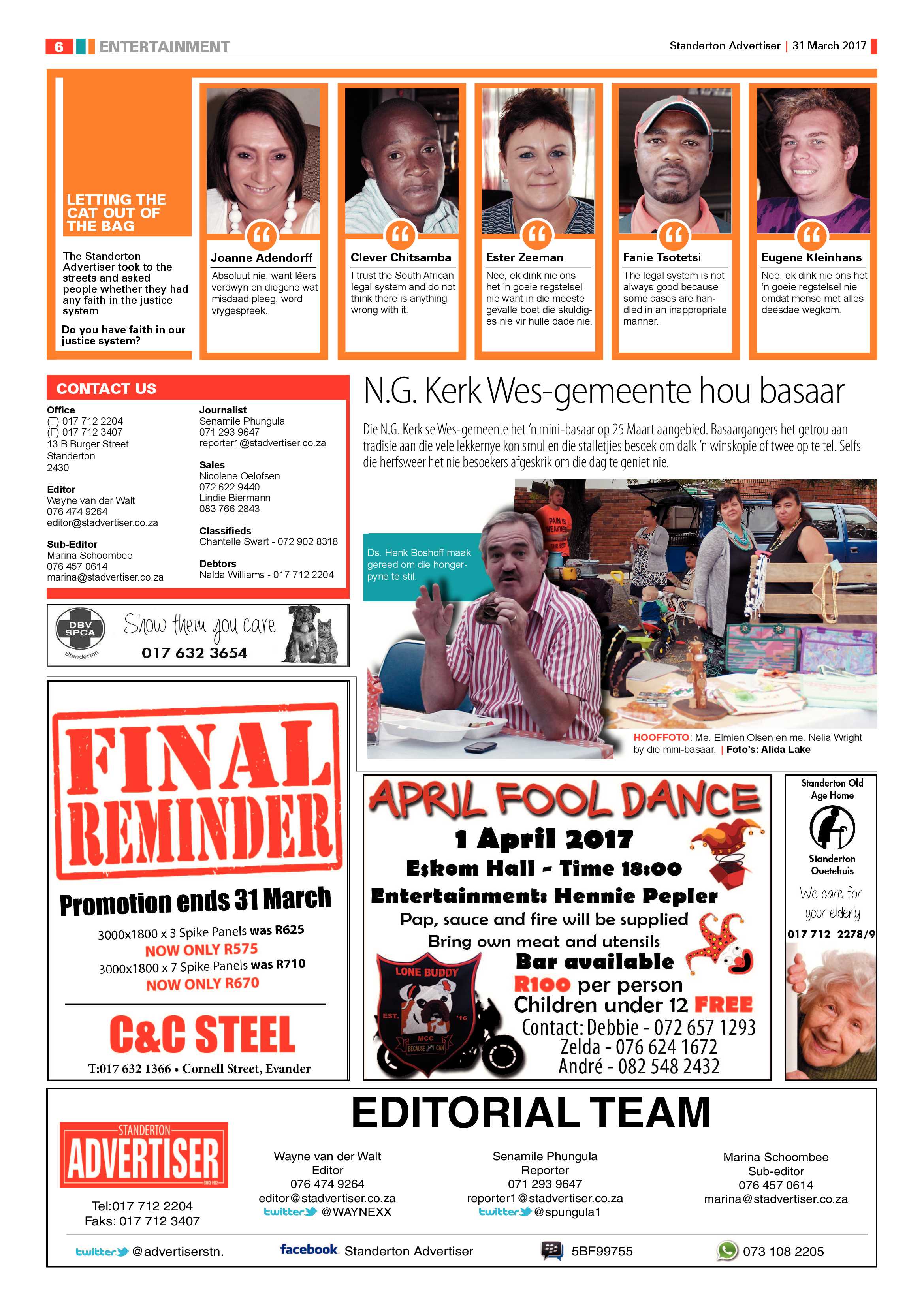 Standerton Advertiser 31 March 2017 page 6
