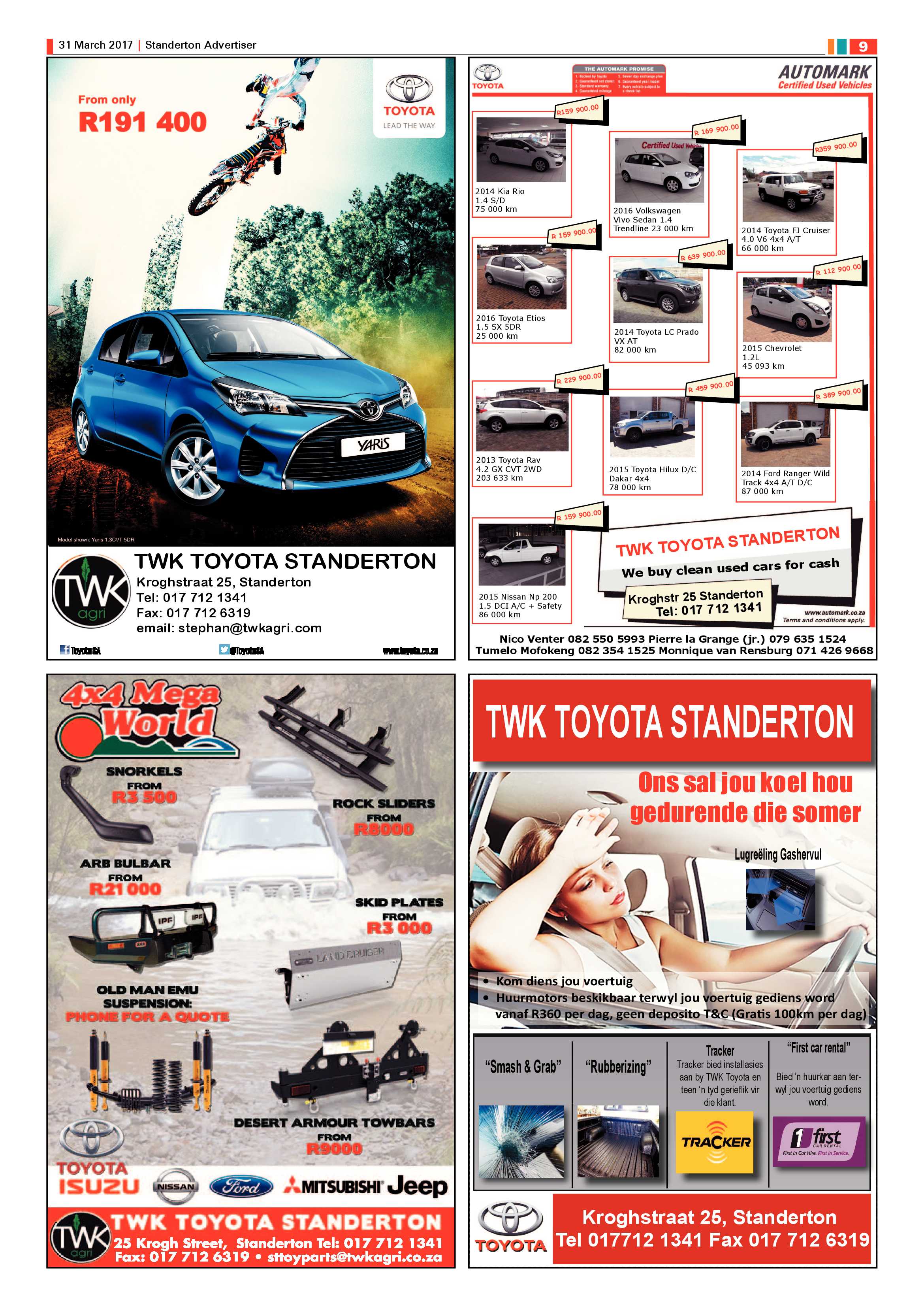 Standerton Advertiser 31 March 2017 page 9