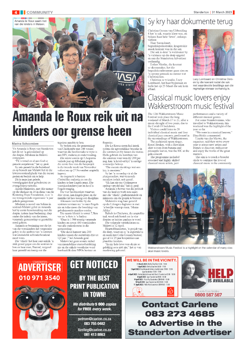 Standerton Advertiser 31 March 2023 page 4