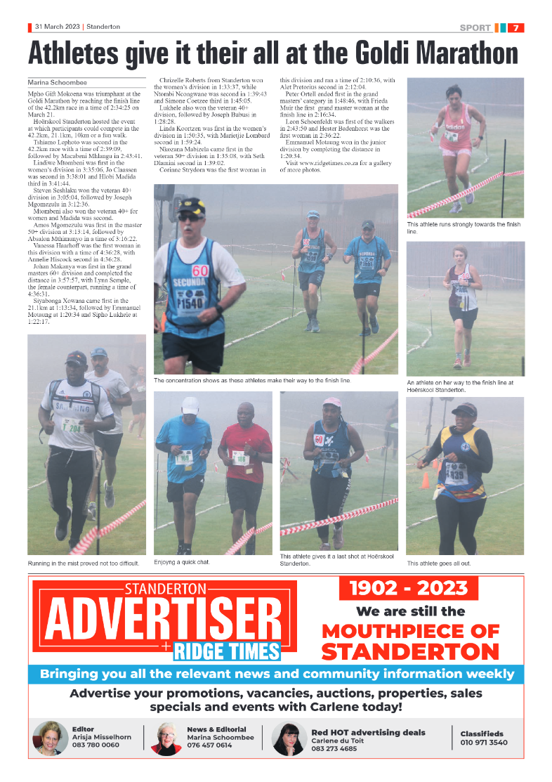 Standerton Advertiser 31 March 2023 page 7