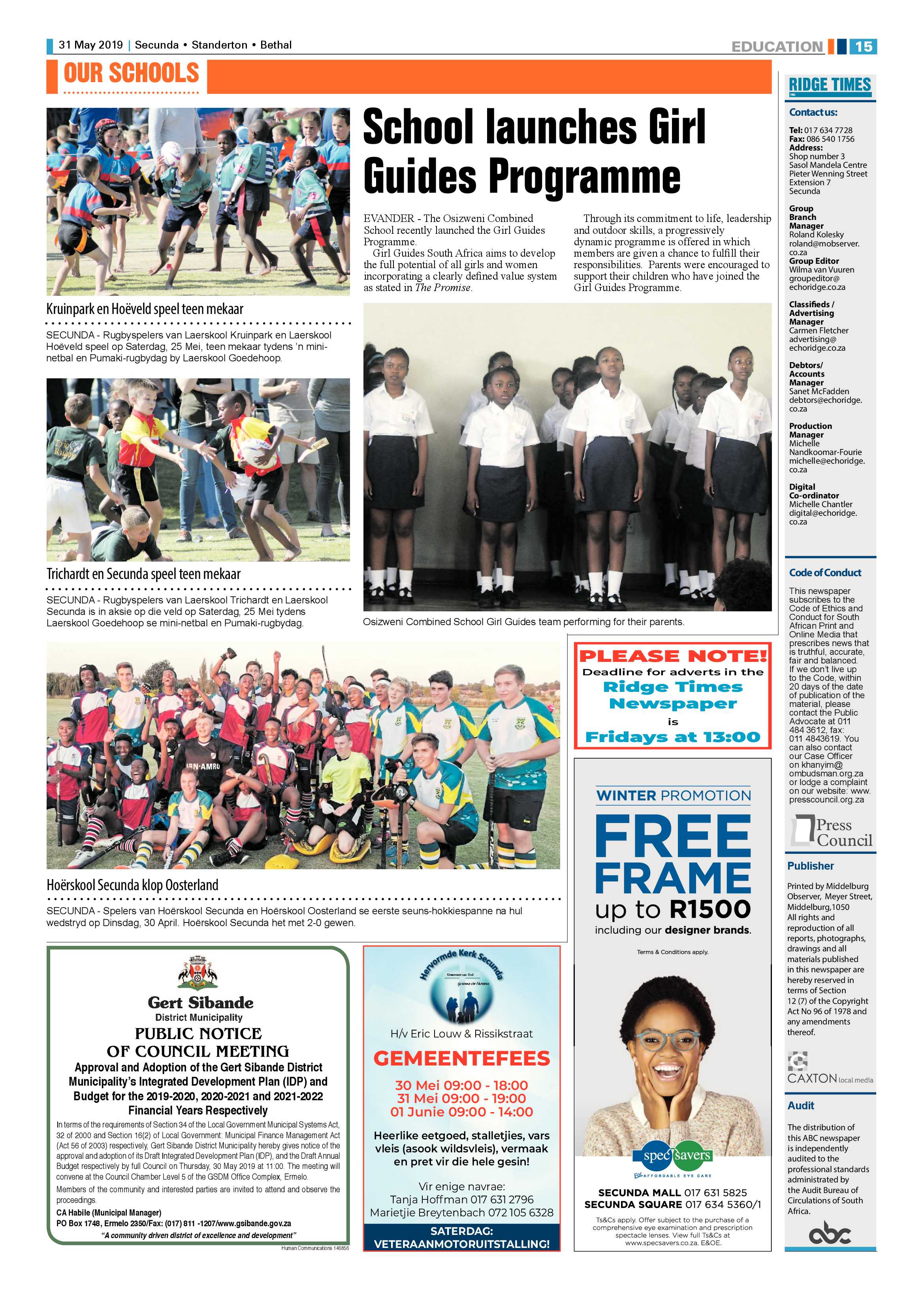Standerton Advertiser 31 May 2019 page 21