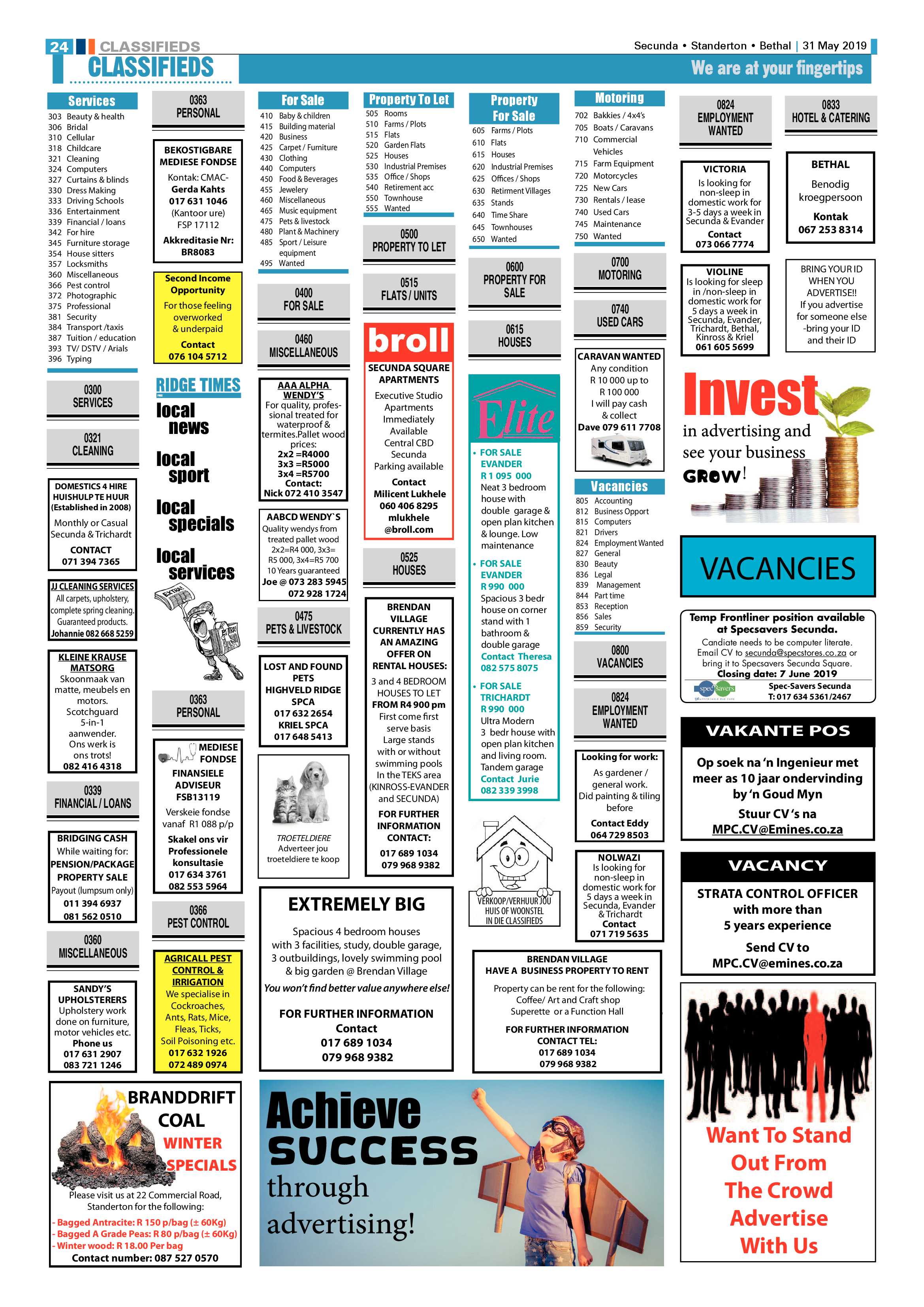 Standerton Advertiser 31 May 2019 page 30