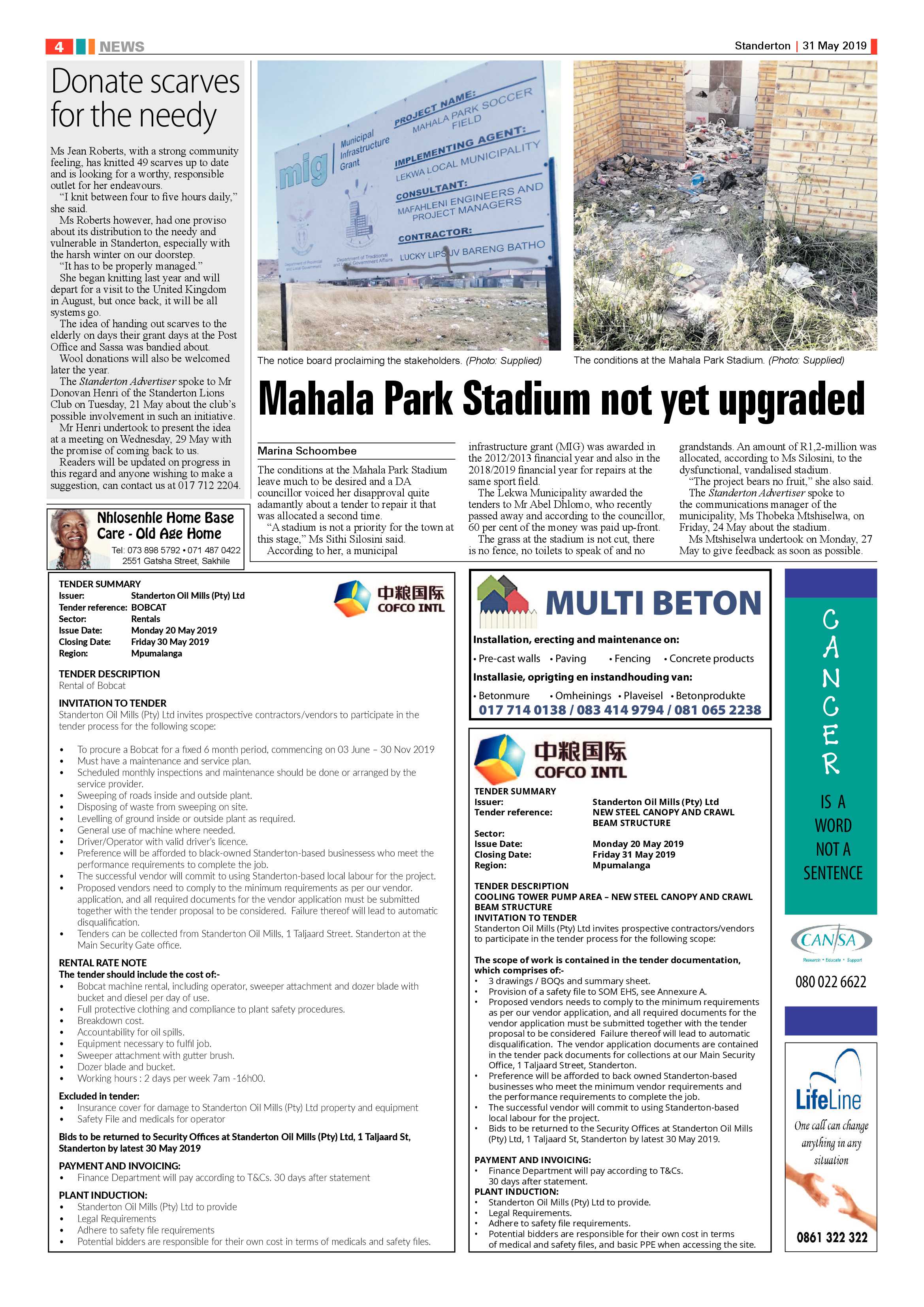 Standerton Advertiser 31 May 2019 page 4