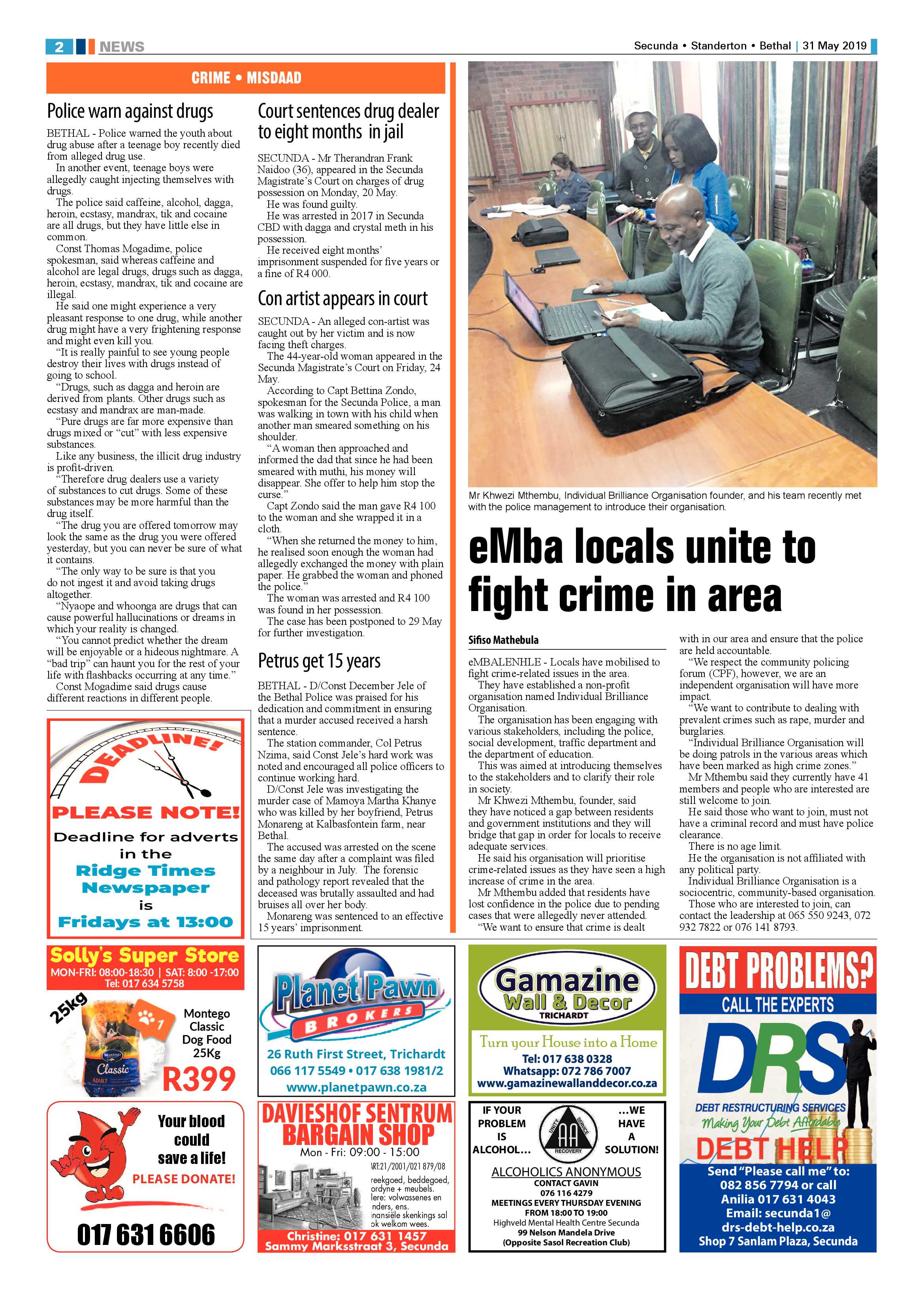 Standerton Advertiser 31 May 2019 page 8
