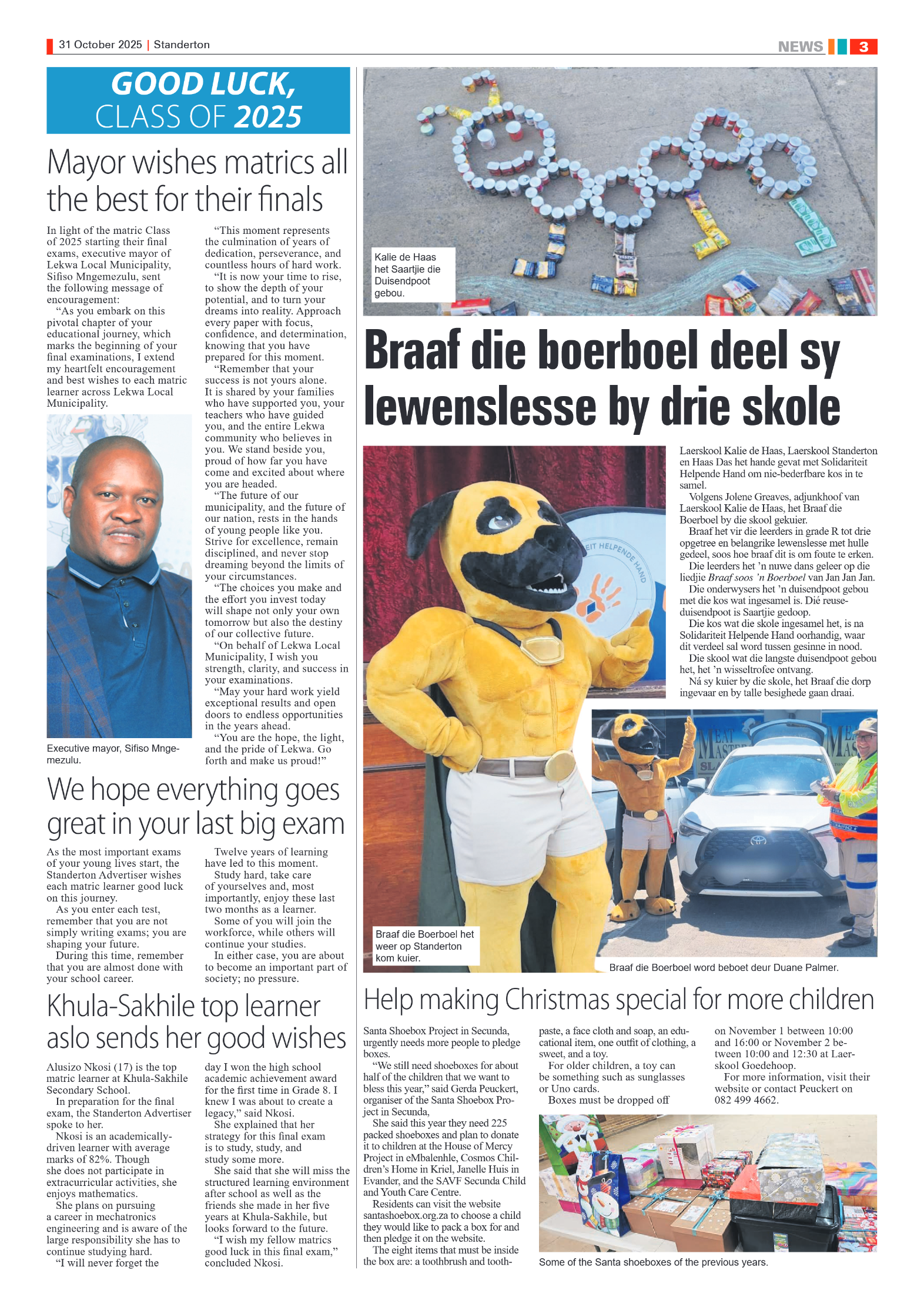 Standerton Advertiser 31 October 2025 page 3
