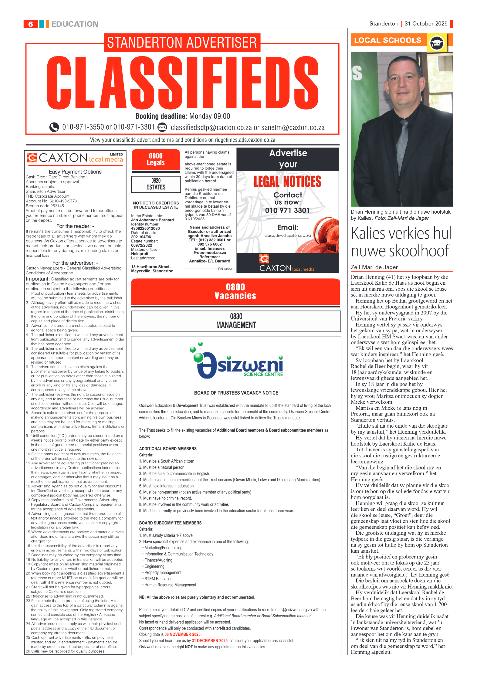 Standerton Advertiser 31 October 2025 page 6