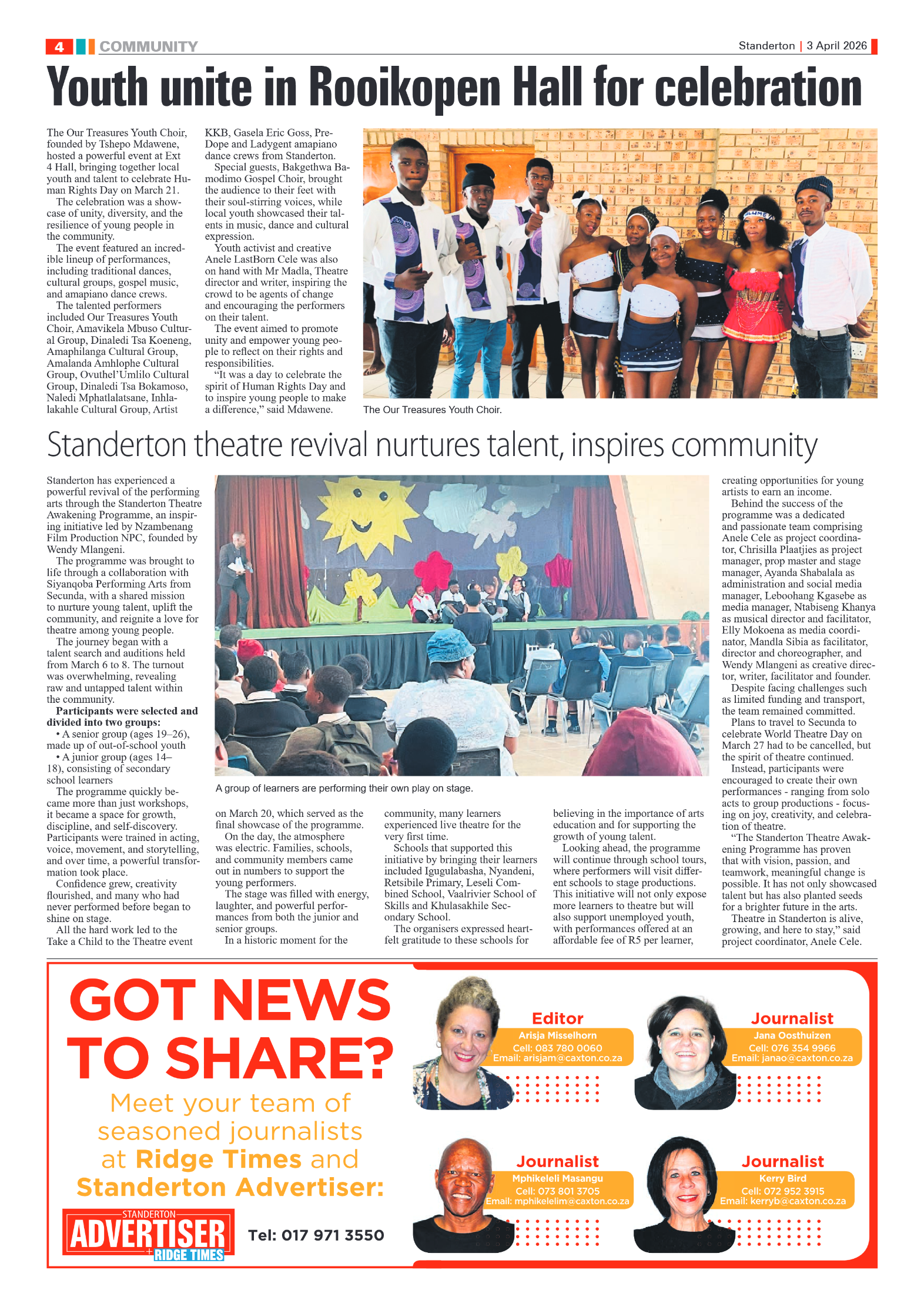 Standerton Advertiser 3 April 2026 page 4
