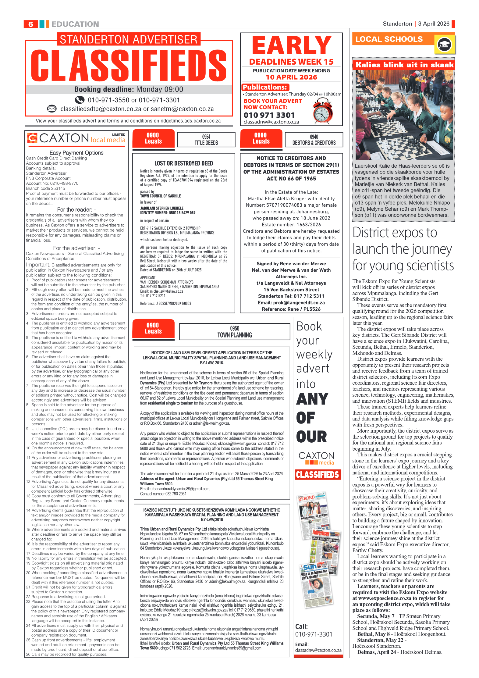 Standerton Advertiser 3 April 2026 page 6