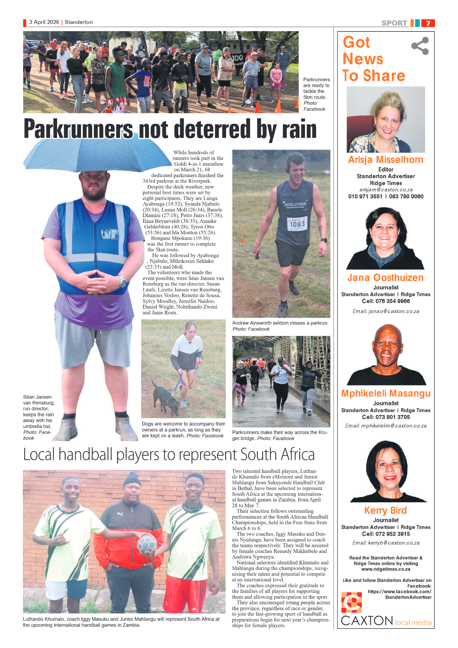 Standerton Advertiser 3 April 2026 page 7