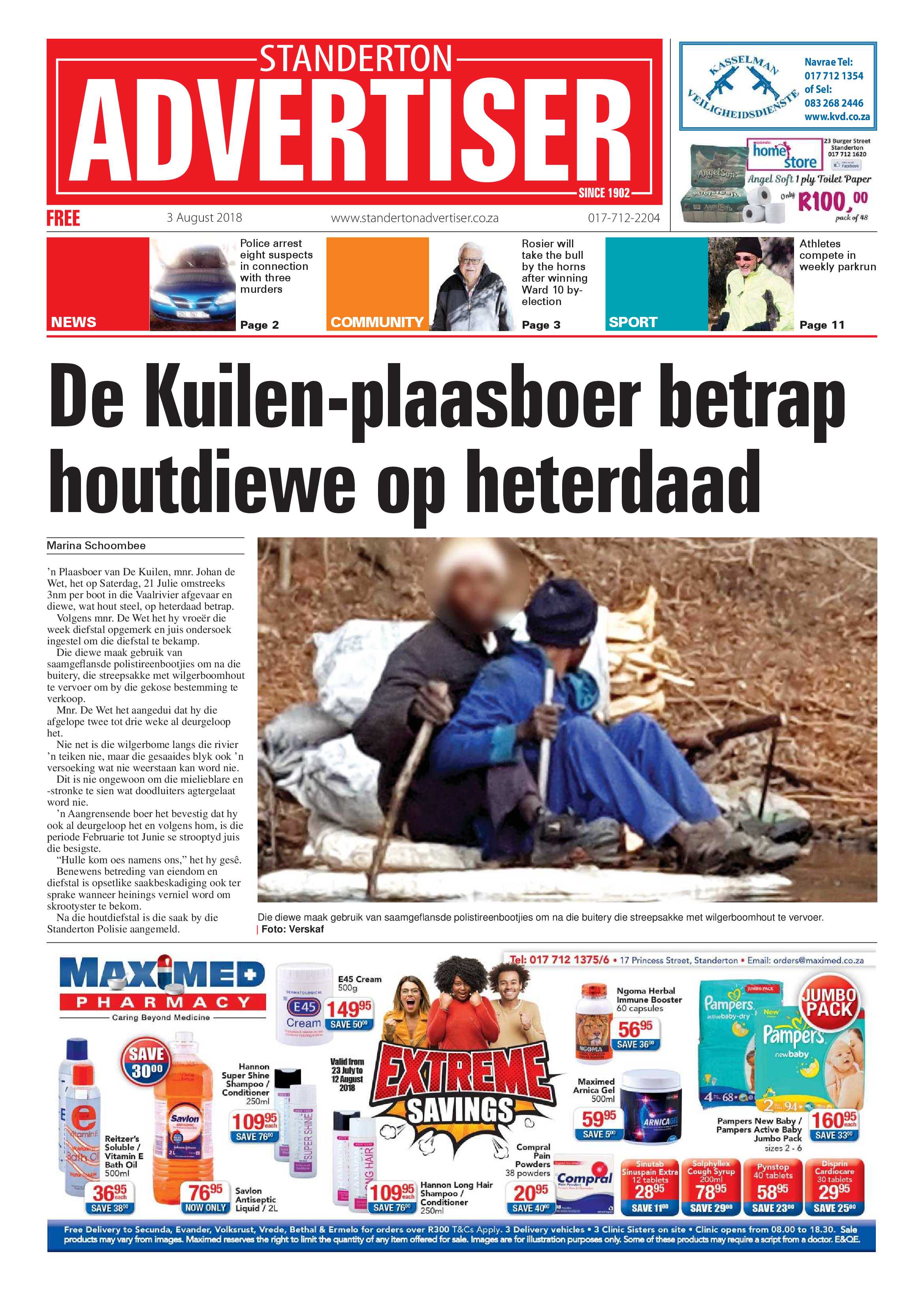 Standerton Advertiser 3 August 2018 page 1
