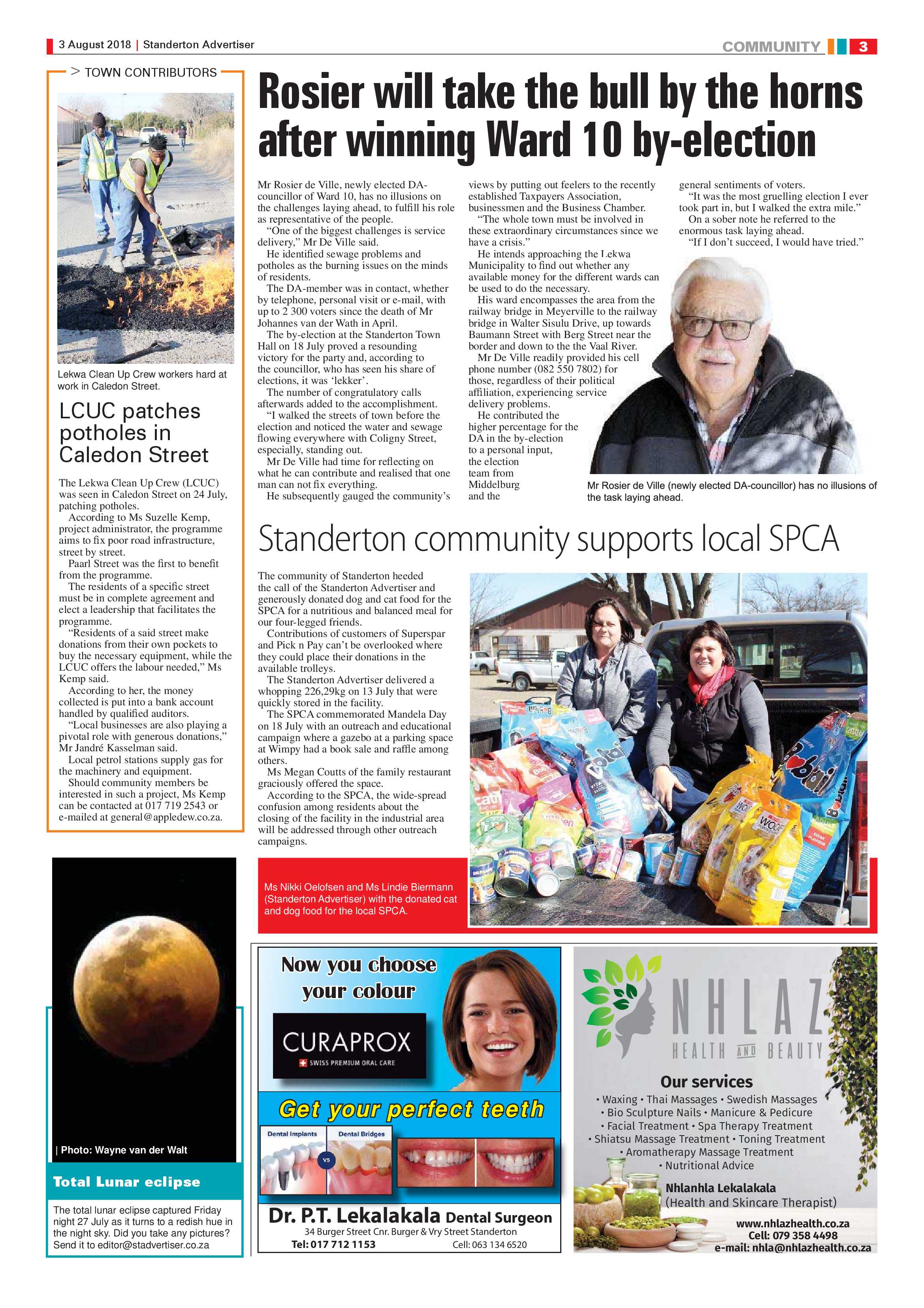 Standerton Advertiser 3 August 2018 page 3