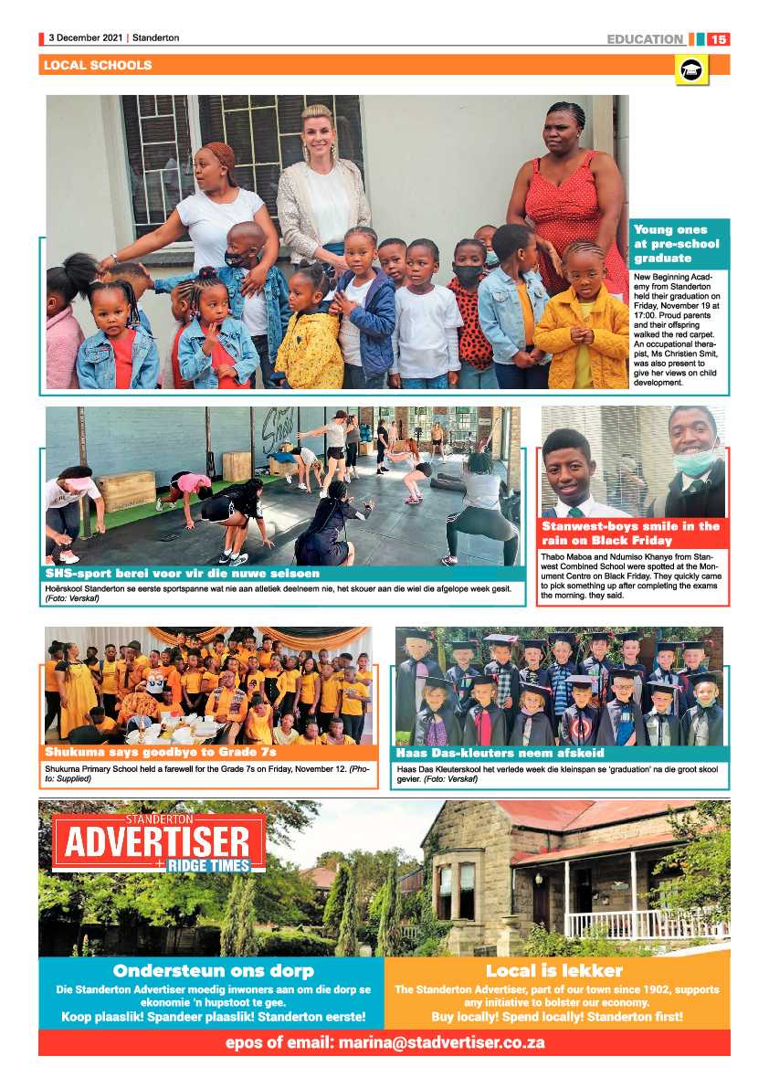 Standerton Advertiser 3 December 2021 page 15