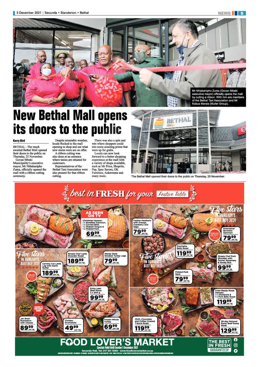 Standerton Advertiser 3 December 2021 page 5