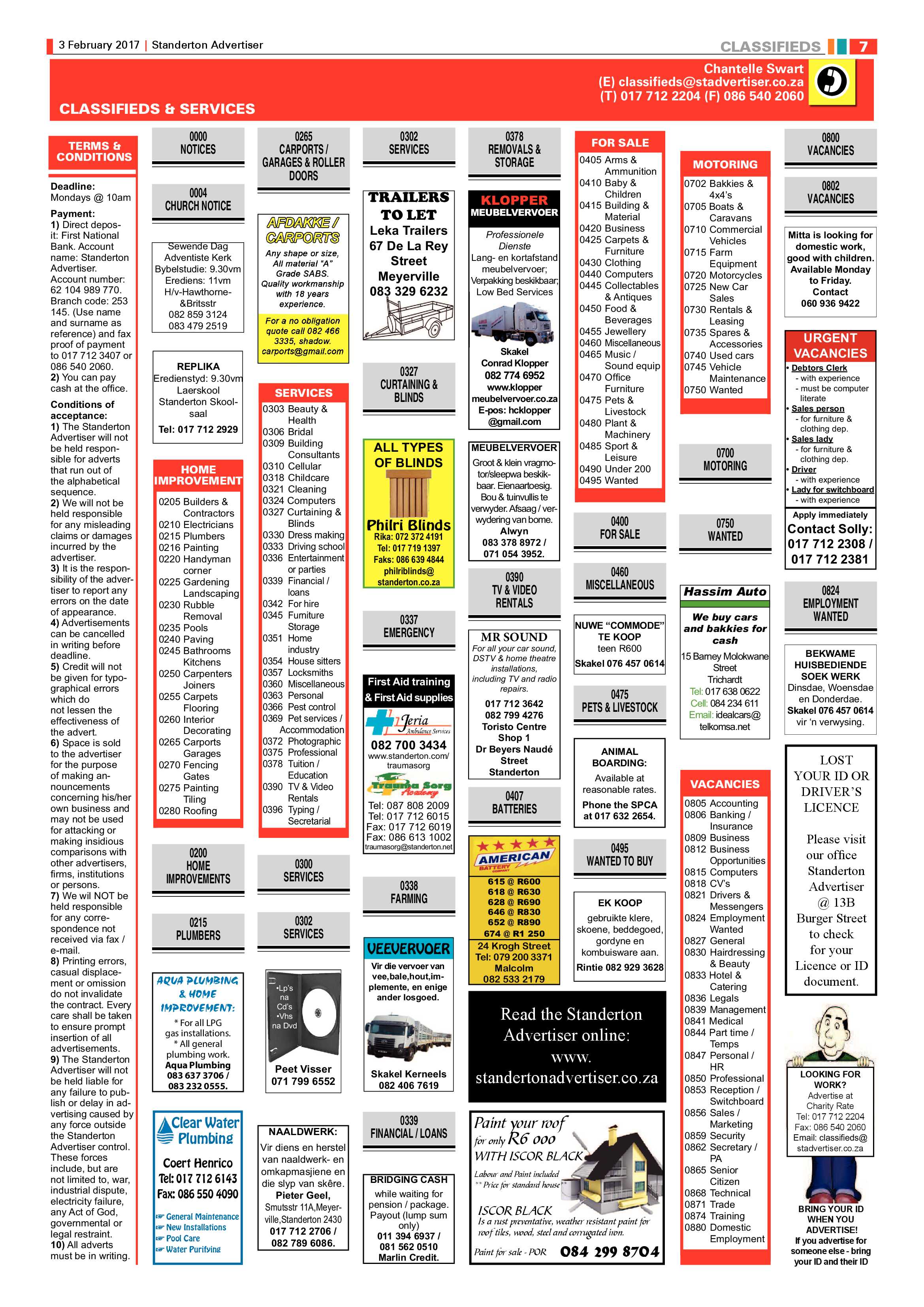Standerton Advertiser 3 Februarie 2017 page 7
