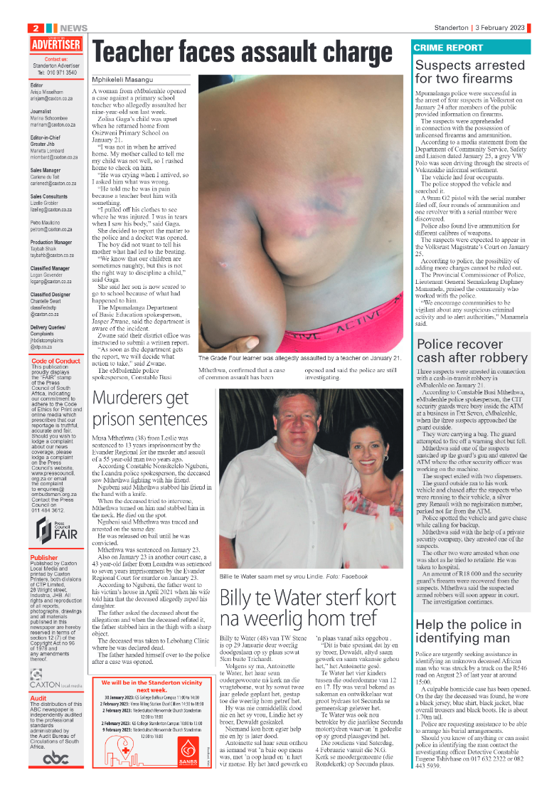 Standerton Advertiser 3 February 2023 page 2