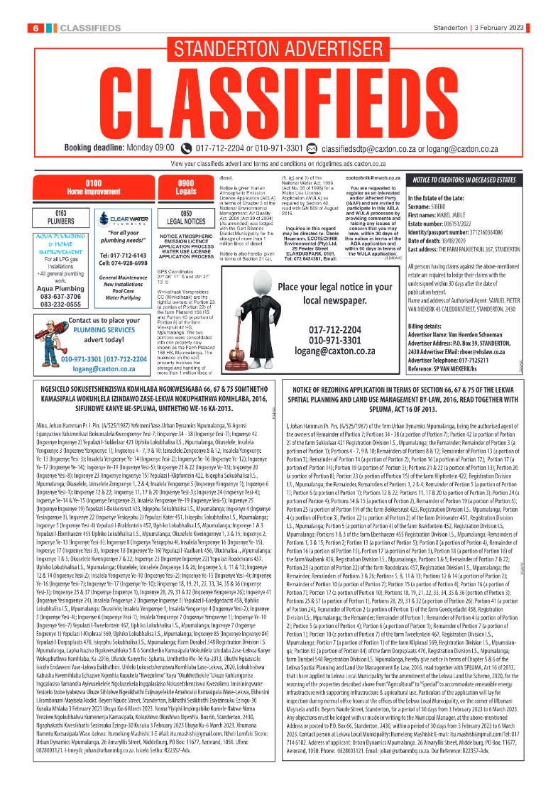 Standerton Advertiser 3 February 2023 page 6