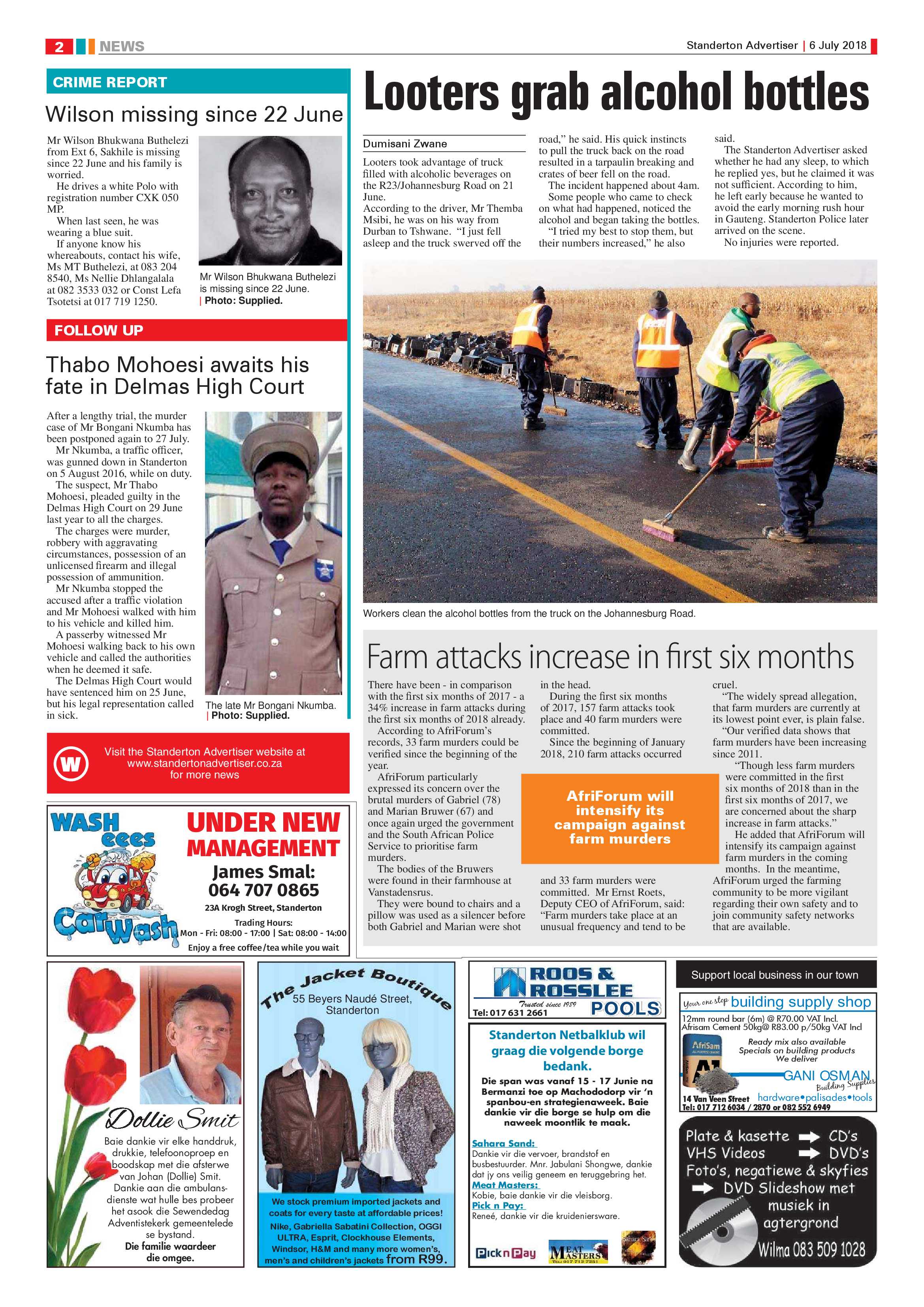 Standerton Advertiser 3 July 2018 page 2