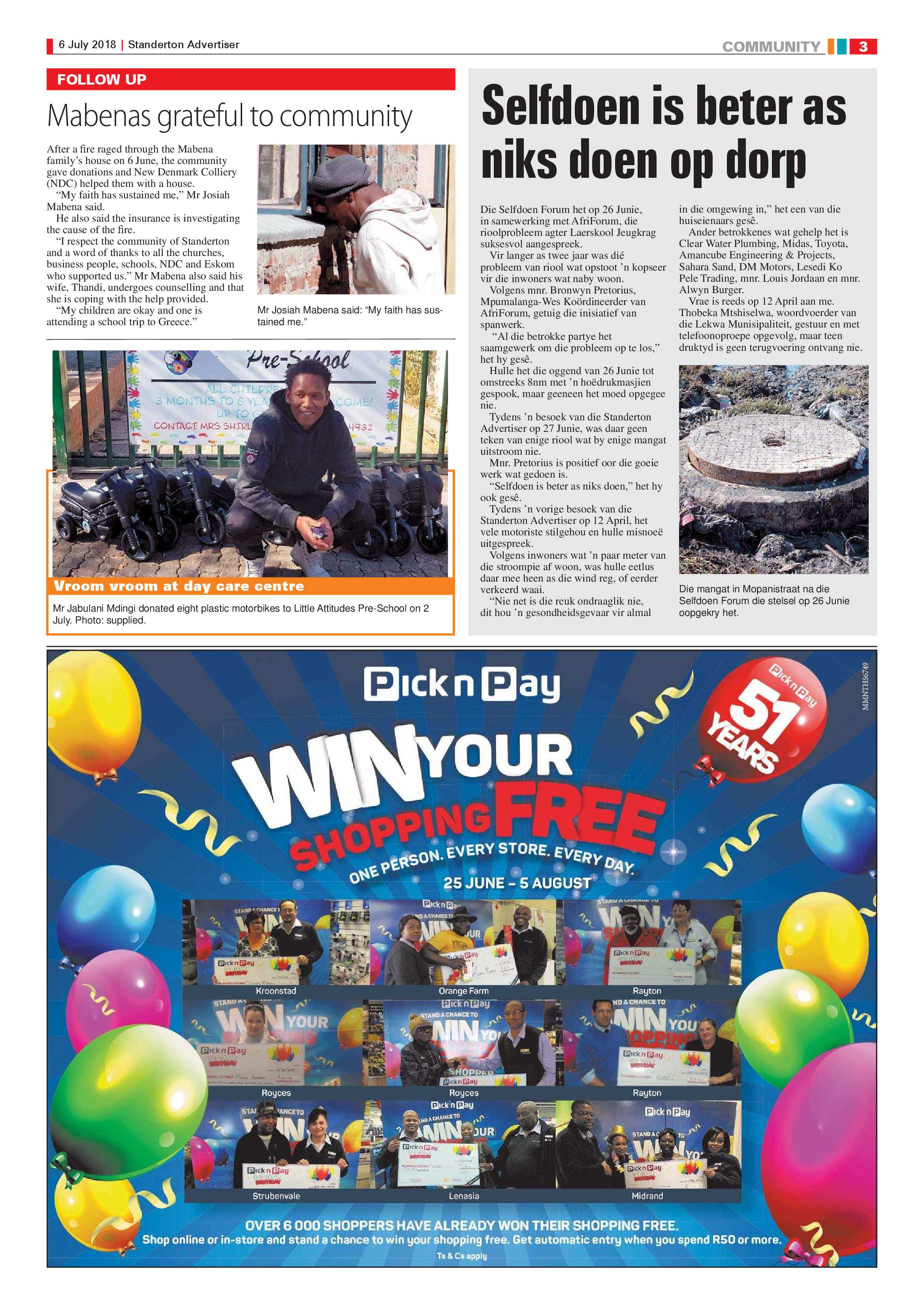 Standerton Advertiser 3 July 2018 page 3