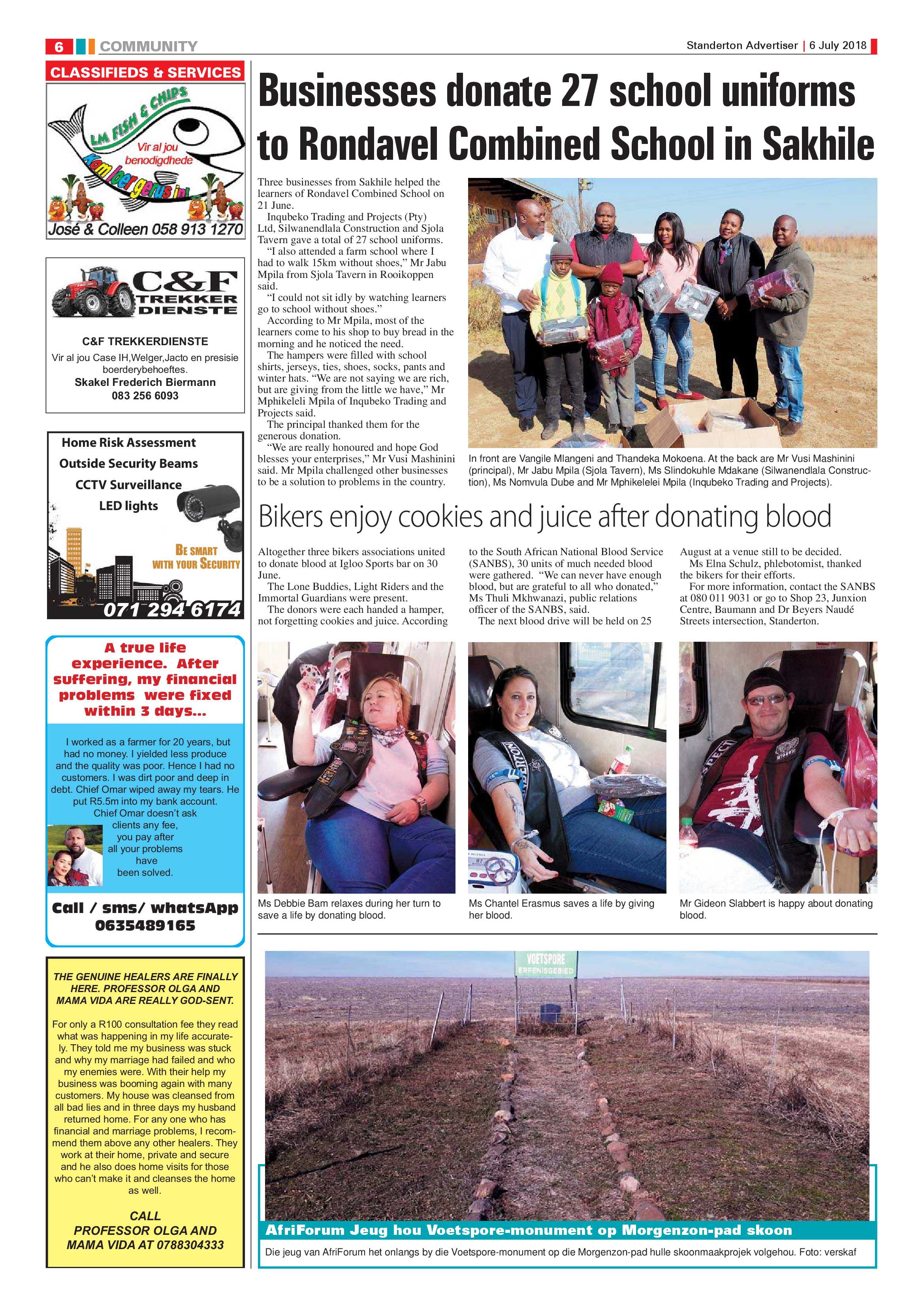 Standerton Advertiser 3 July 2018 page 6