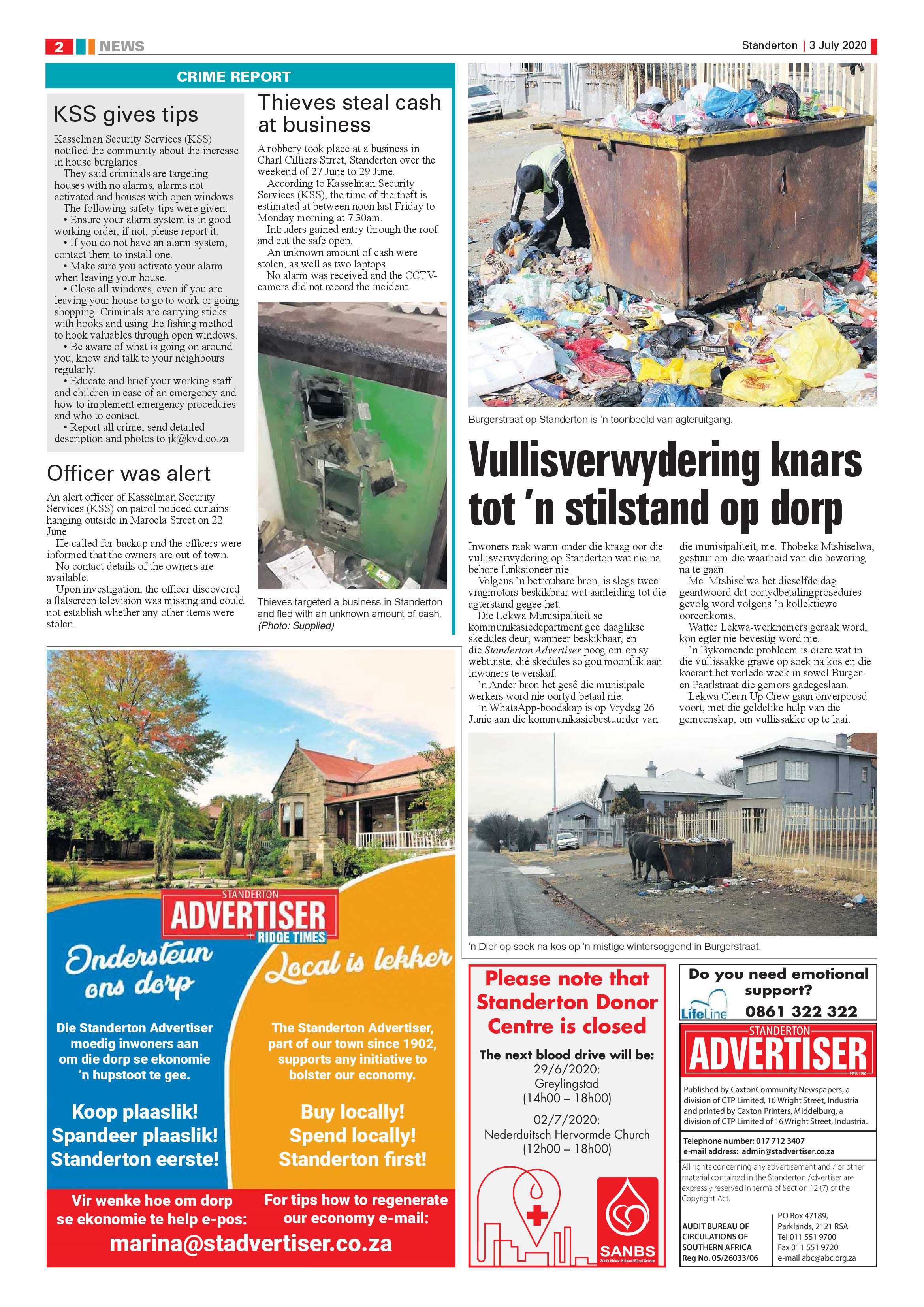 Standerton Advertiser 3 July 2020 page 2