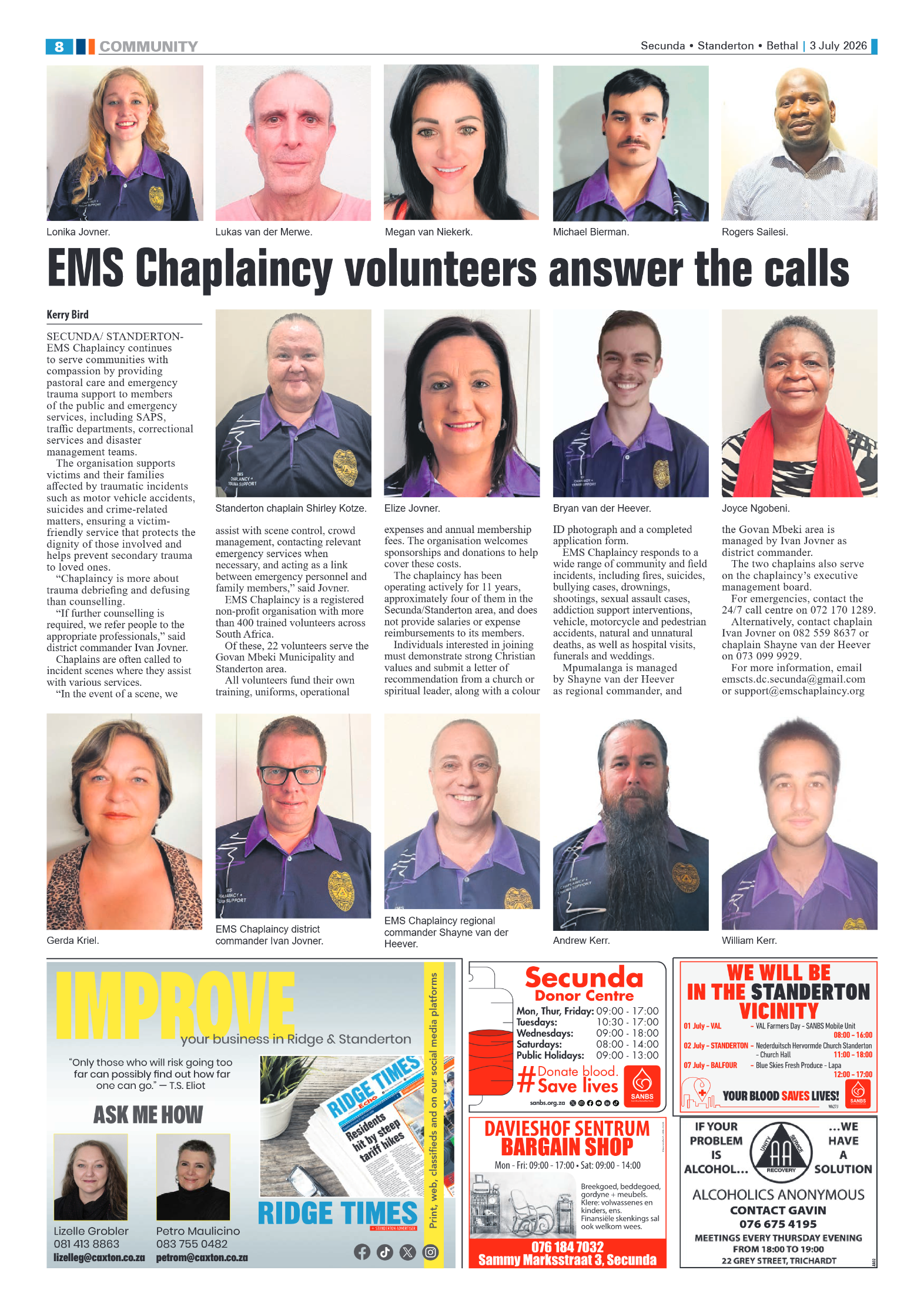 Standerton Advertiser 3 July 2026 page 8