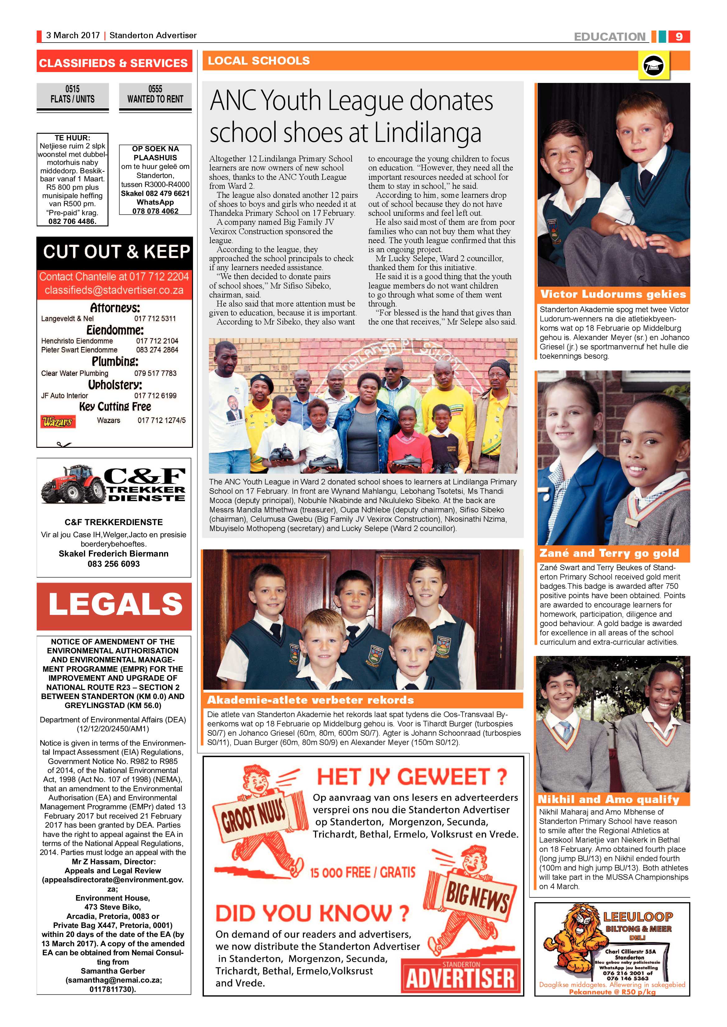 Standerton Advertiser 3 Maart 2017 page 9