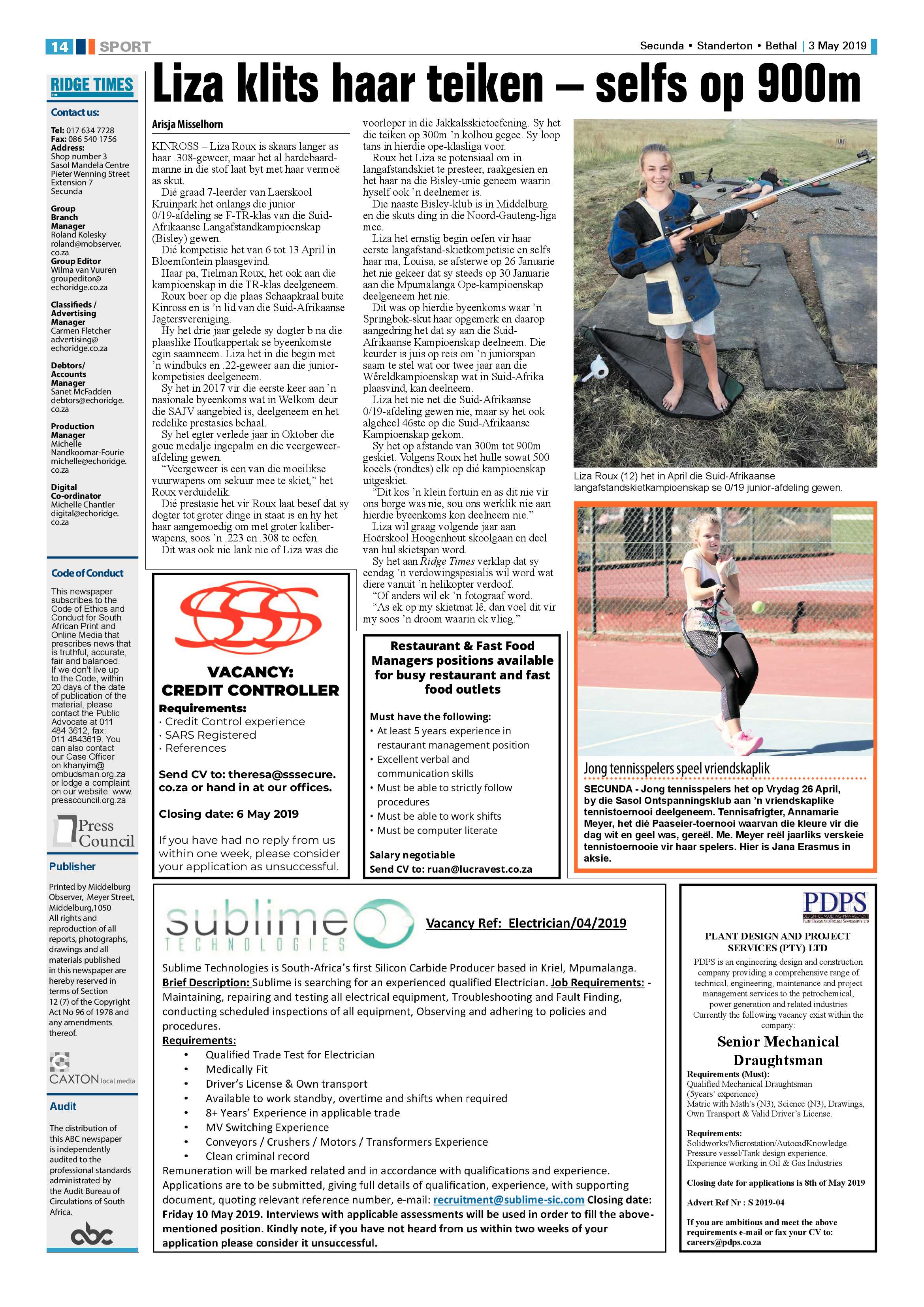 Standerton Advertiser 3 May 2019 page 18