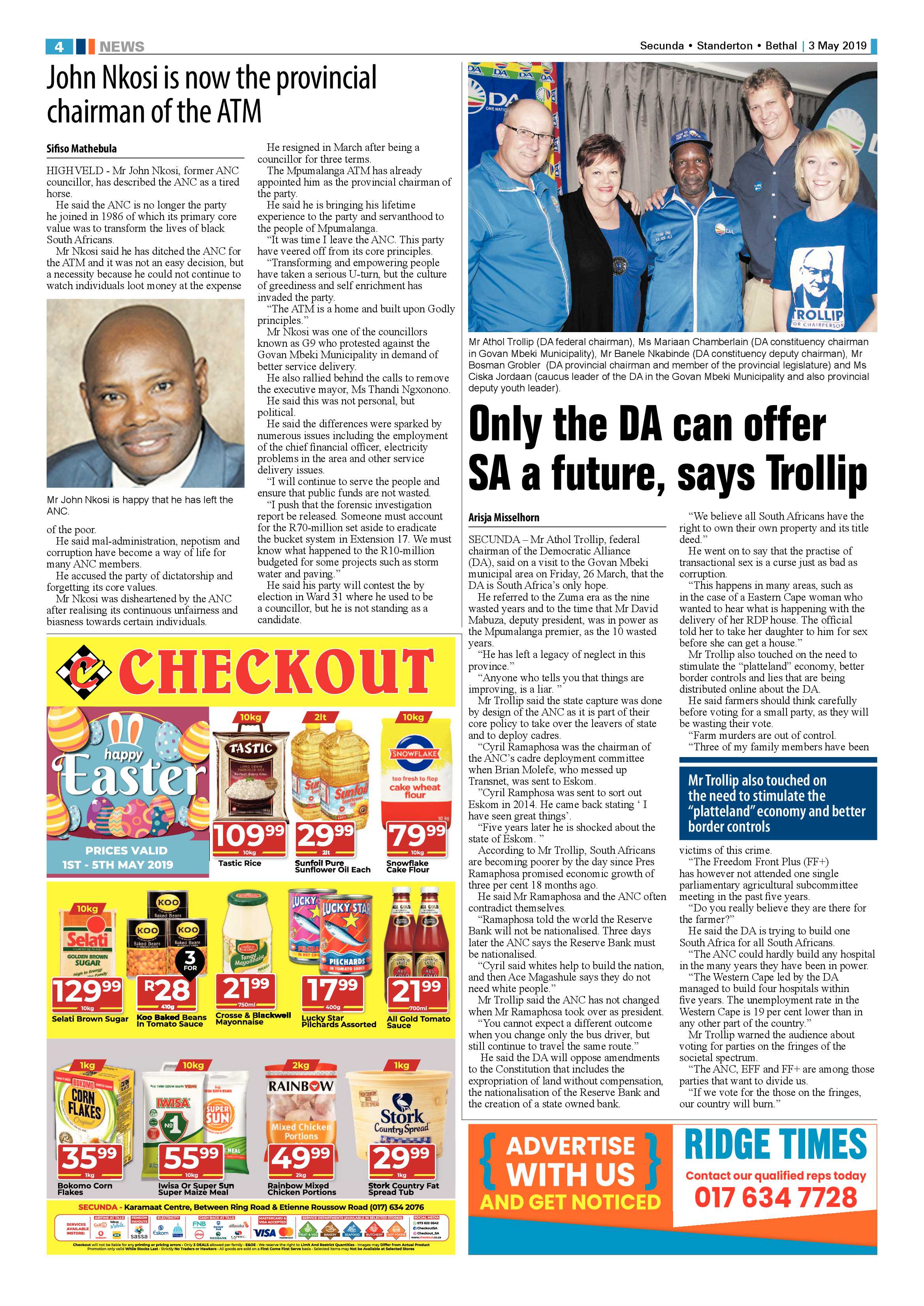 Standerton Advertiser 3 May 2019 page 8