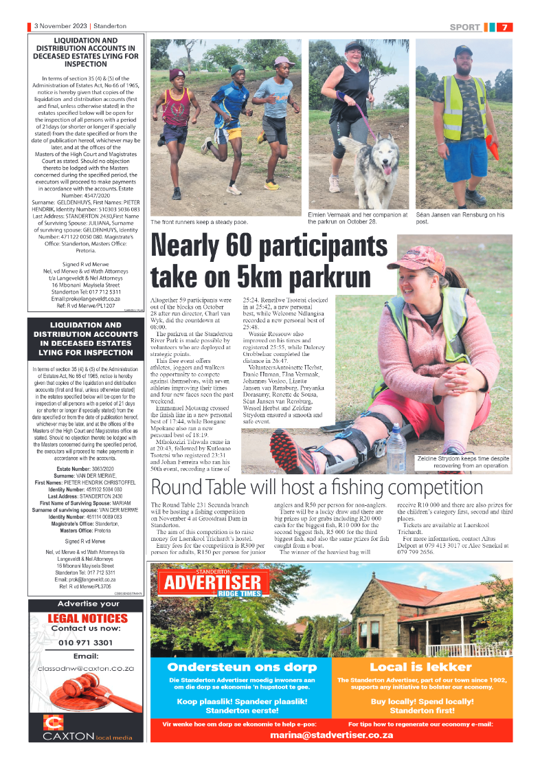Standerton Advertiser 3 November 2023 page 7
