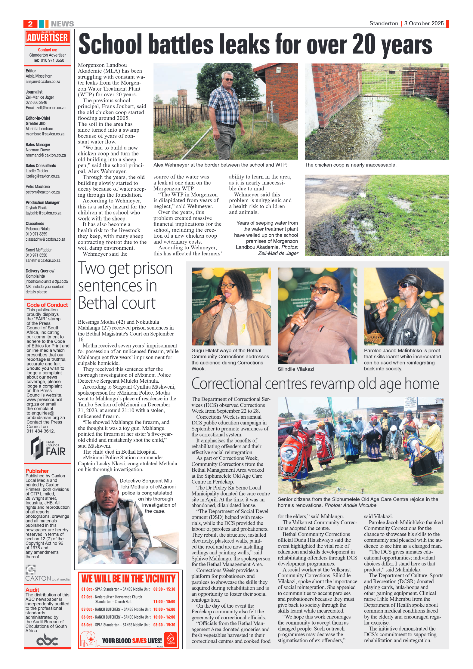 Standerton Advertiser 3 October 2025 page 2