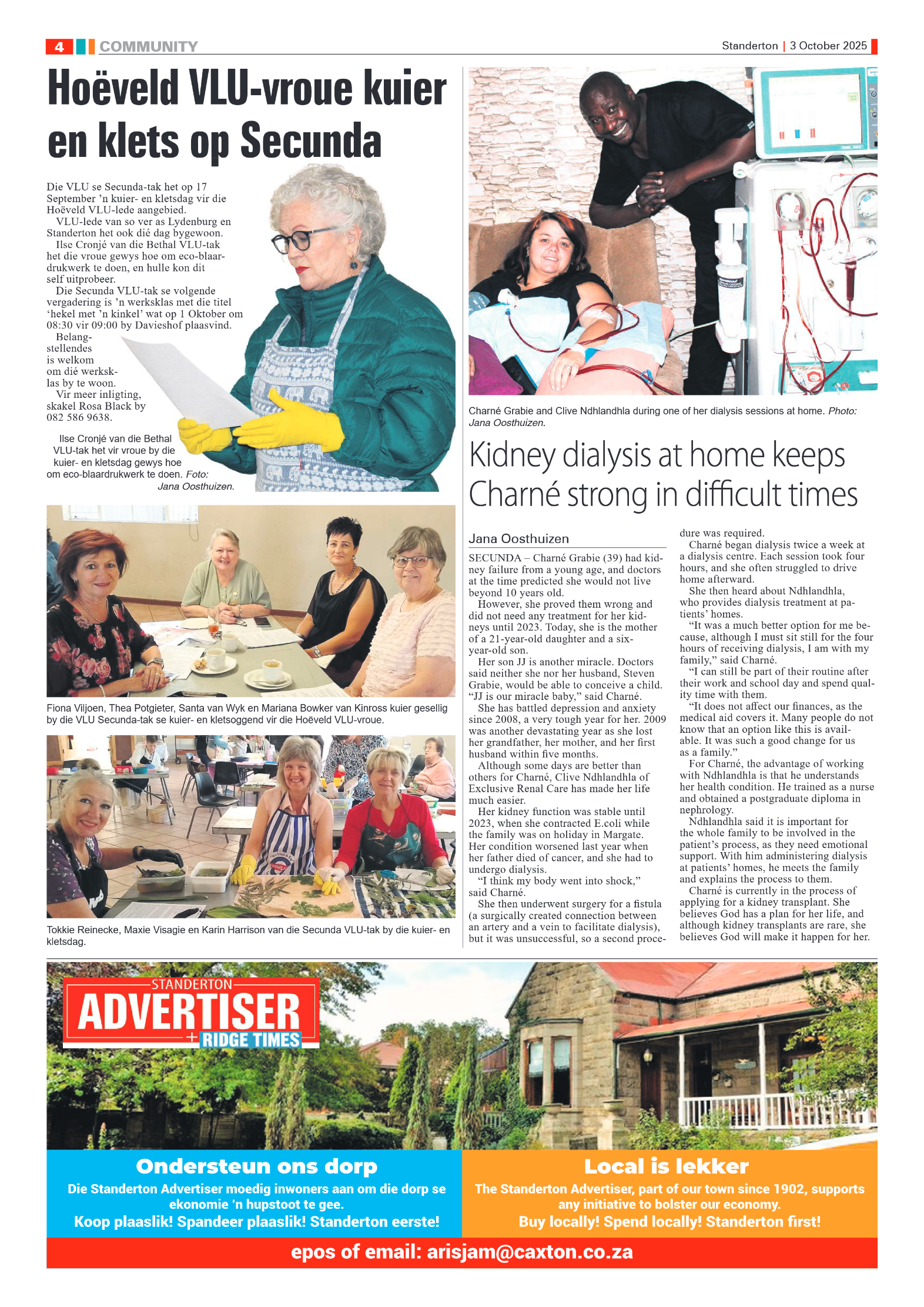 Standerton Advertiser 3 October 2025 page 4