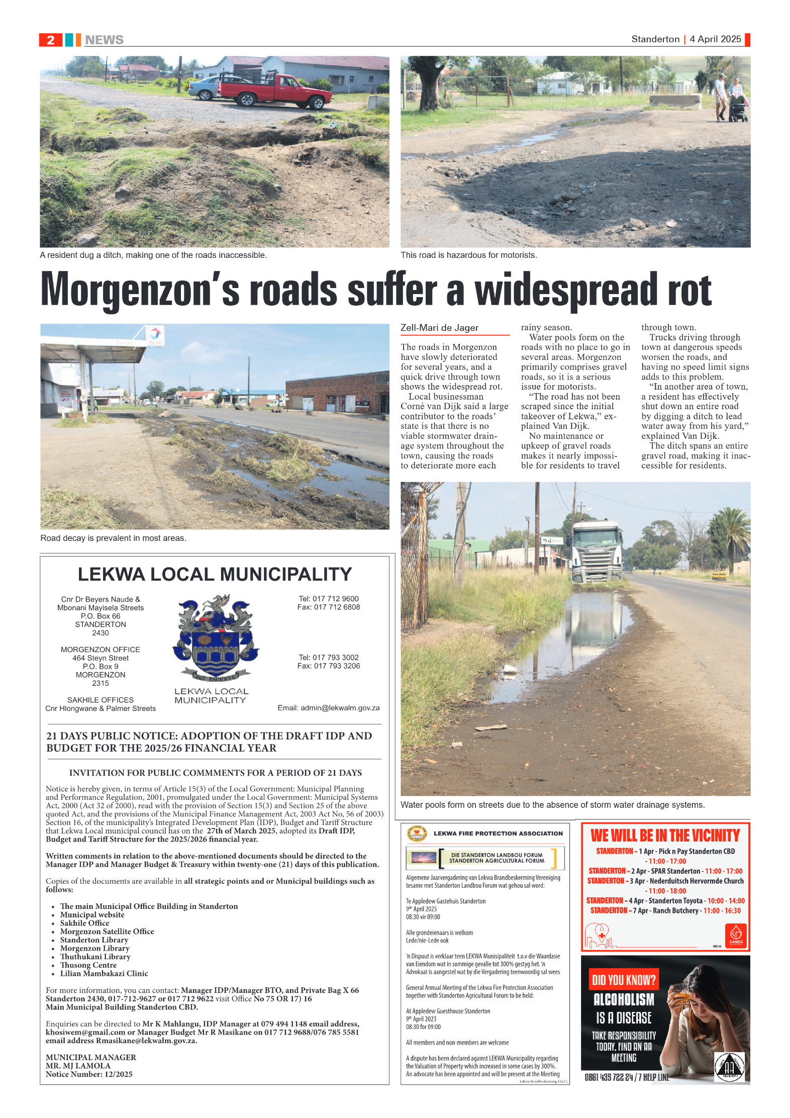 Standerton Advertiser 4 April 2025 page 2