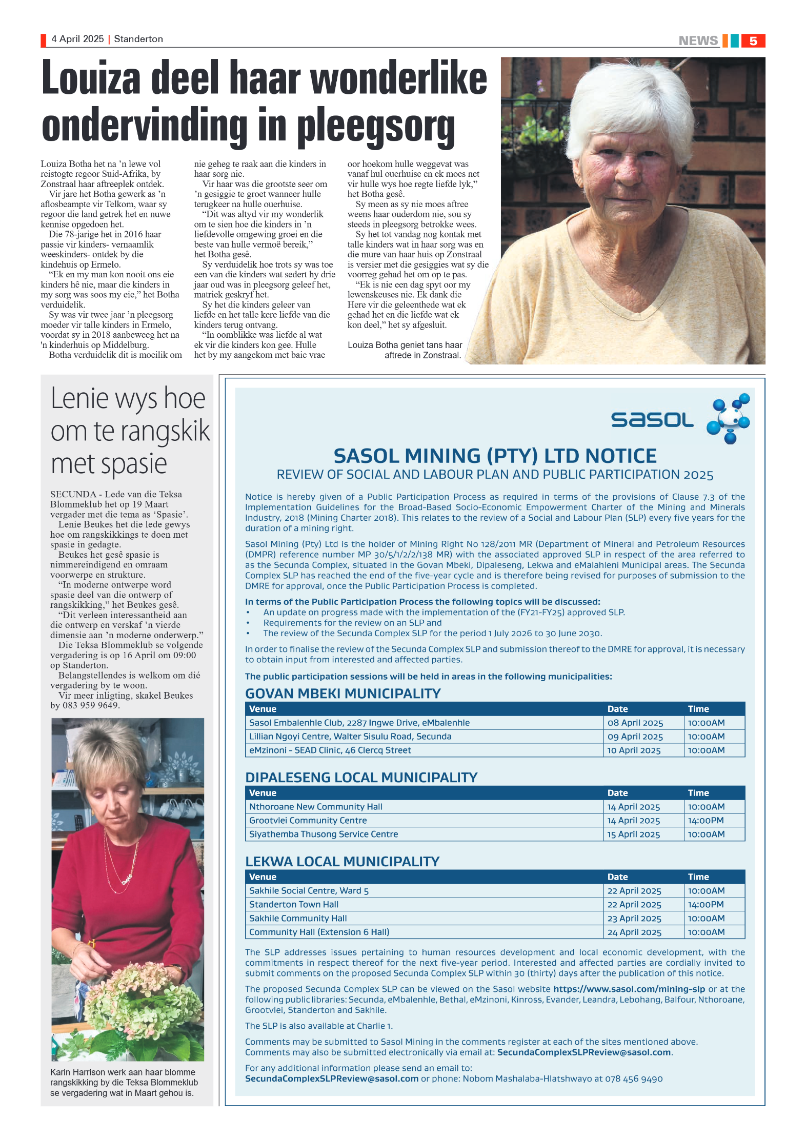 Standerton Advertiser 4 April 2025 page 5