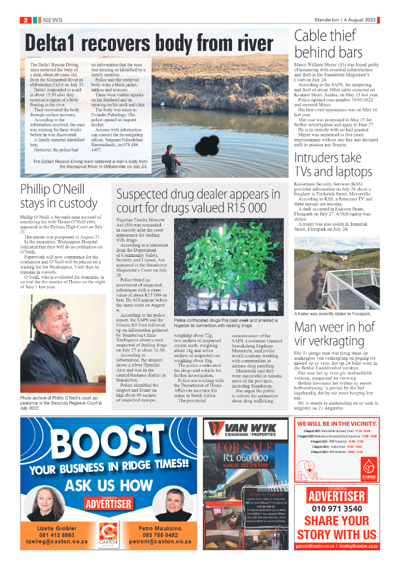 Standerton Advertiser 4 August 2023 page 2