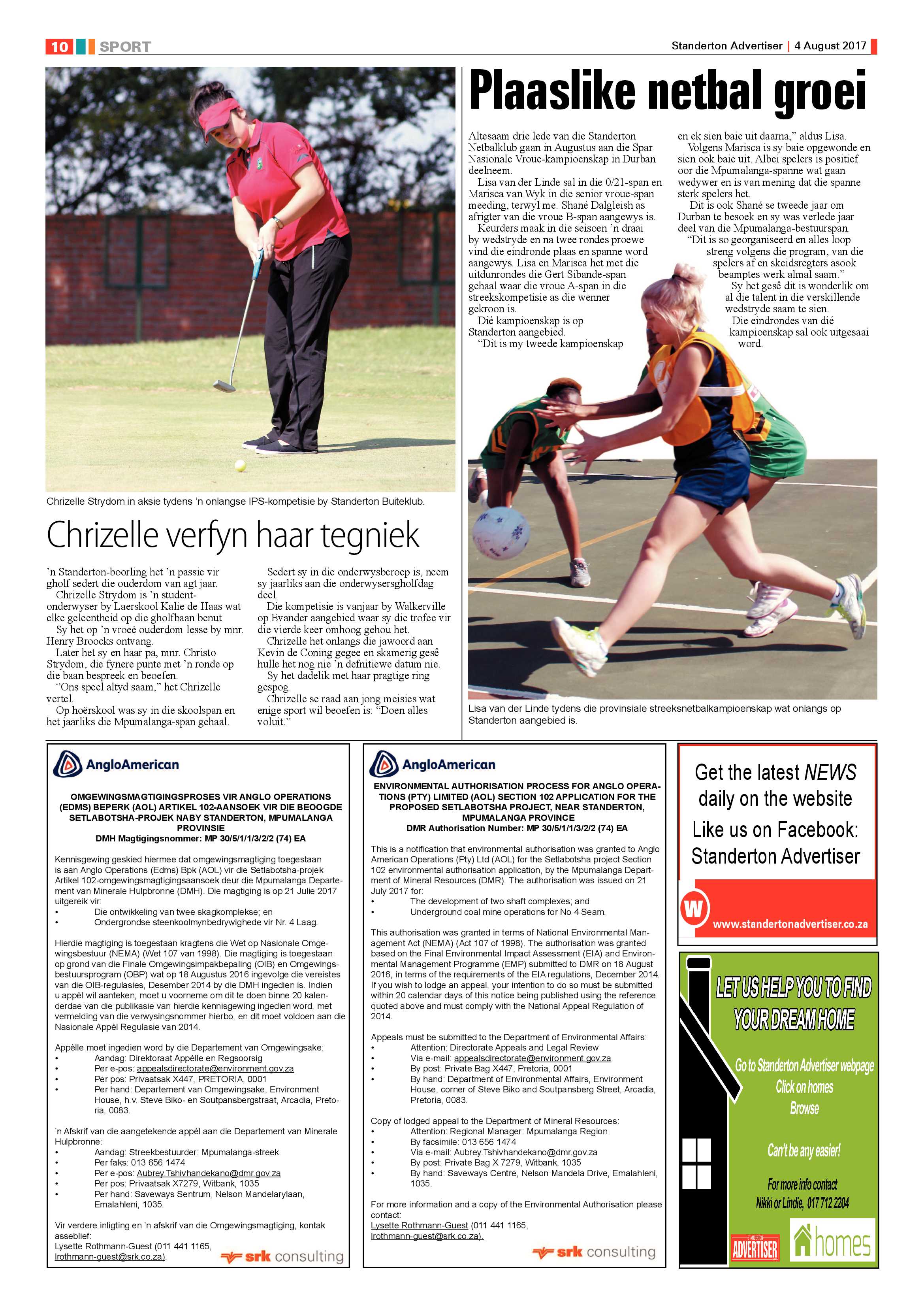 Standerton Advertiser 4 Augustus 2017 page 10
