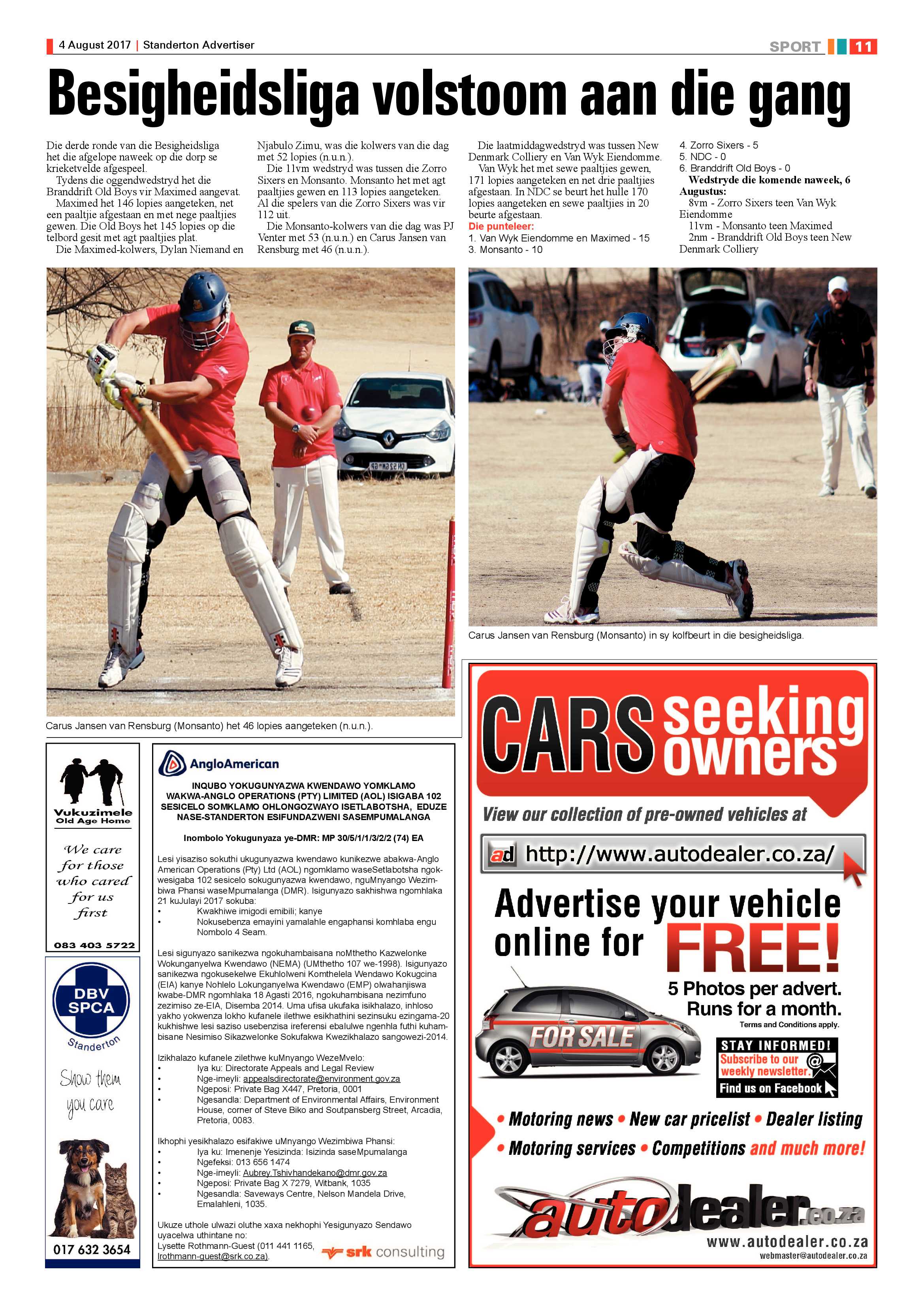 Standerton Advertiser 4 Augustus 2017 page 11