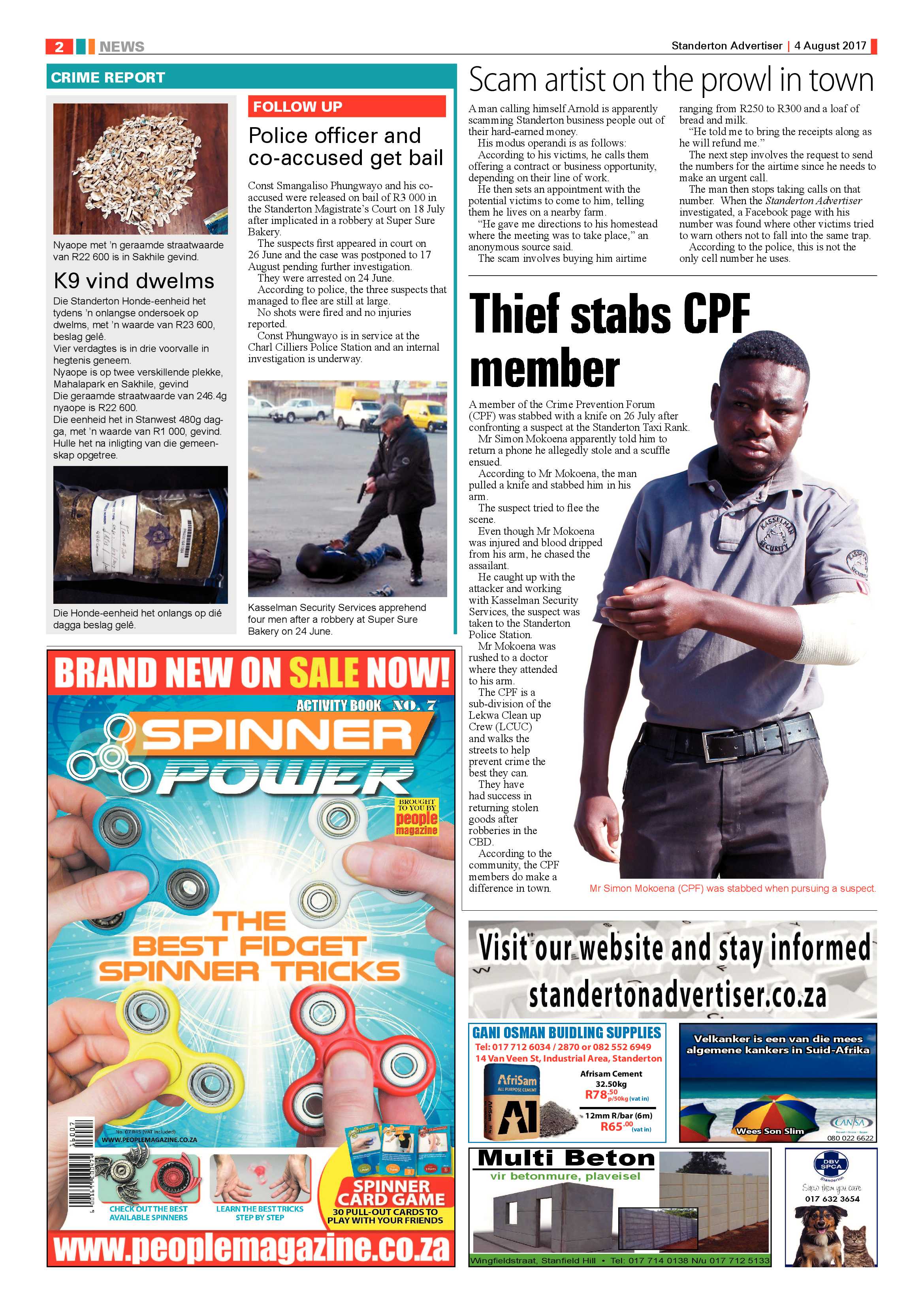 Standerton Advertiser 4 Augustus 2017 page 2