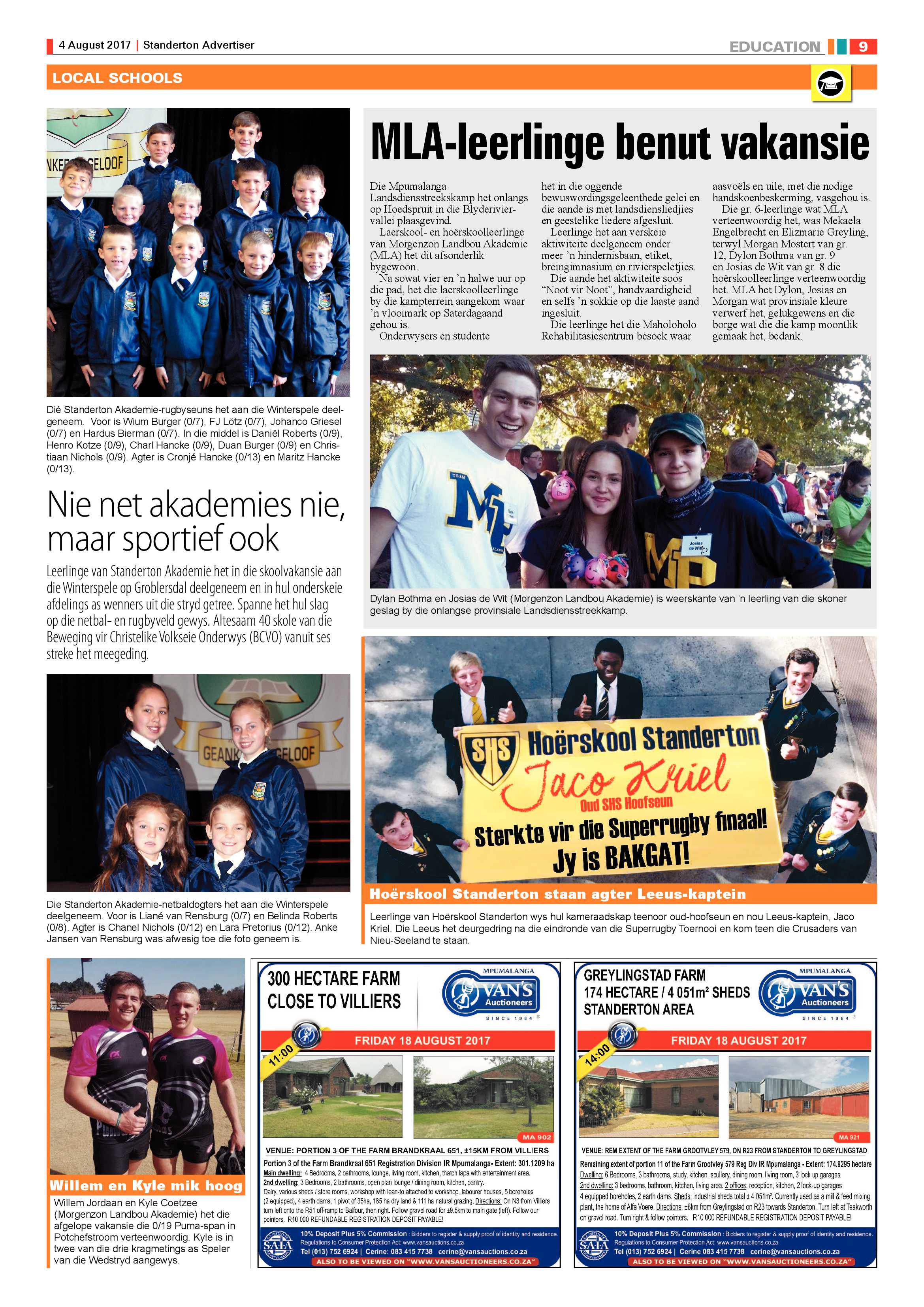 Standerton Advertiser 4 Augustus 2017 page 9