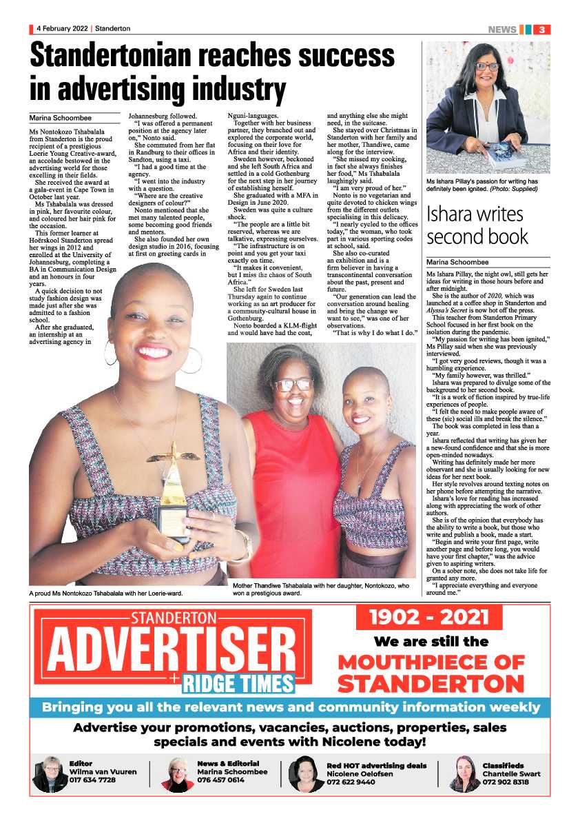 Standerton Advertiser 4 February 2022 page 3