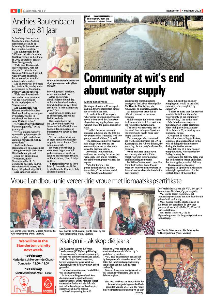 Standerton Advertiser 4 February 2022 page 4